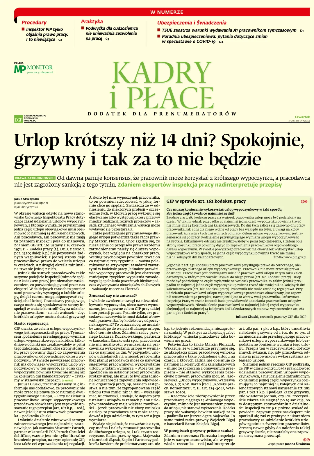 KADRY I PŁACE