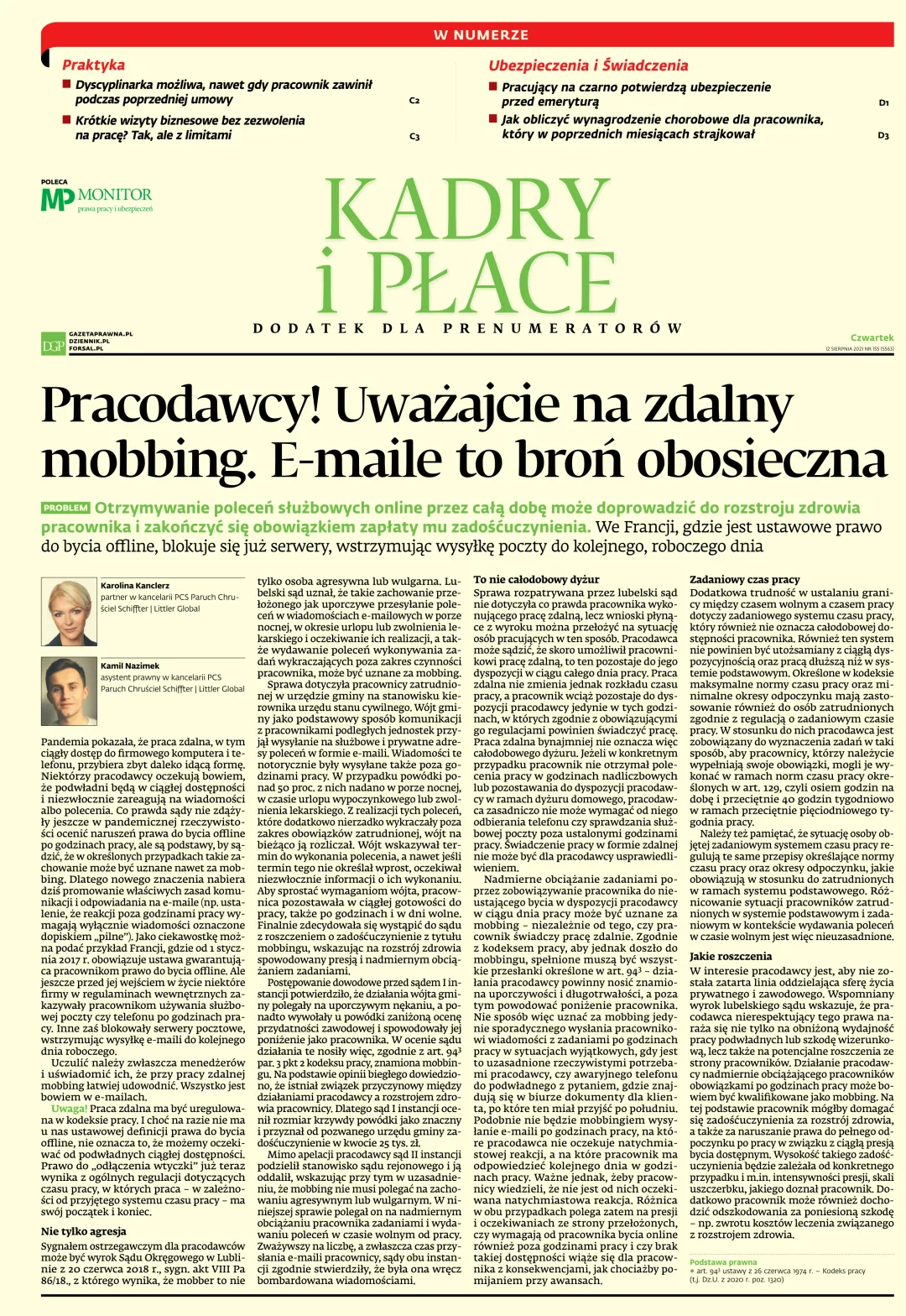 KADRY I PŁACE