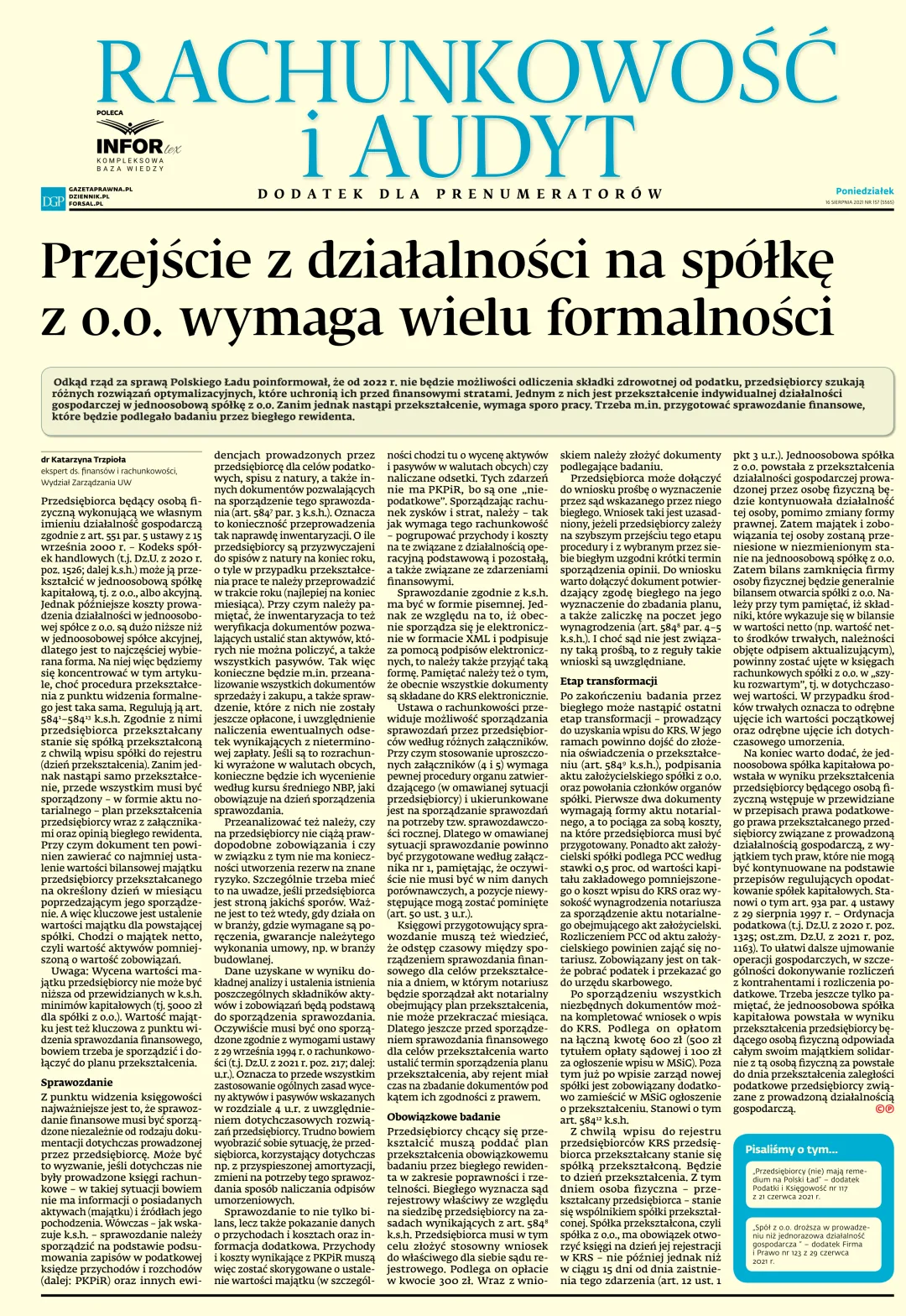 RACHUNKOWOŚĆ I AUDYT