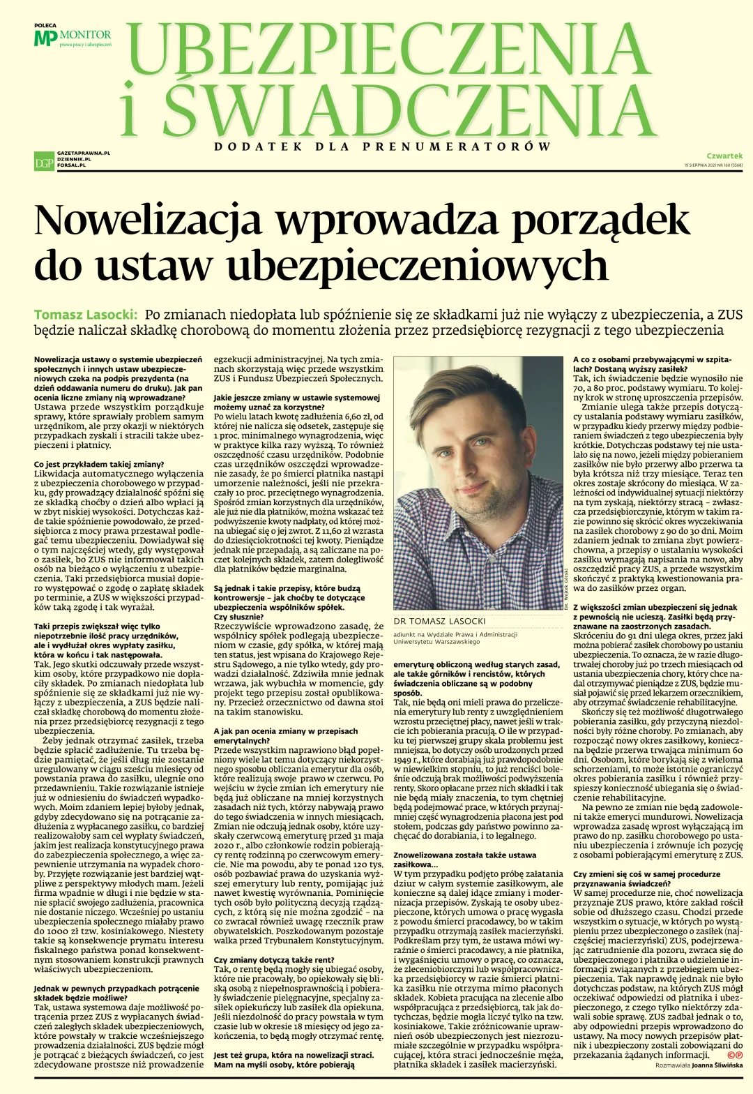 UBEZPIECZENIA I ŚWIADCZENIA