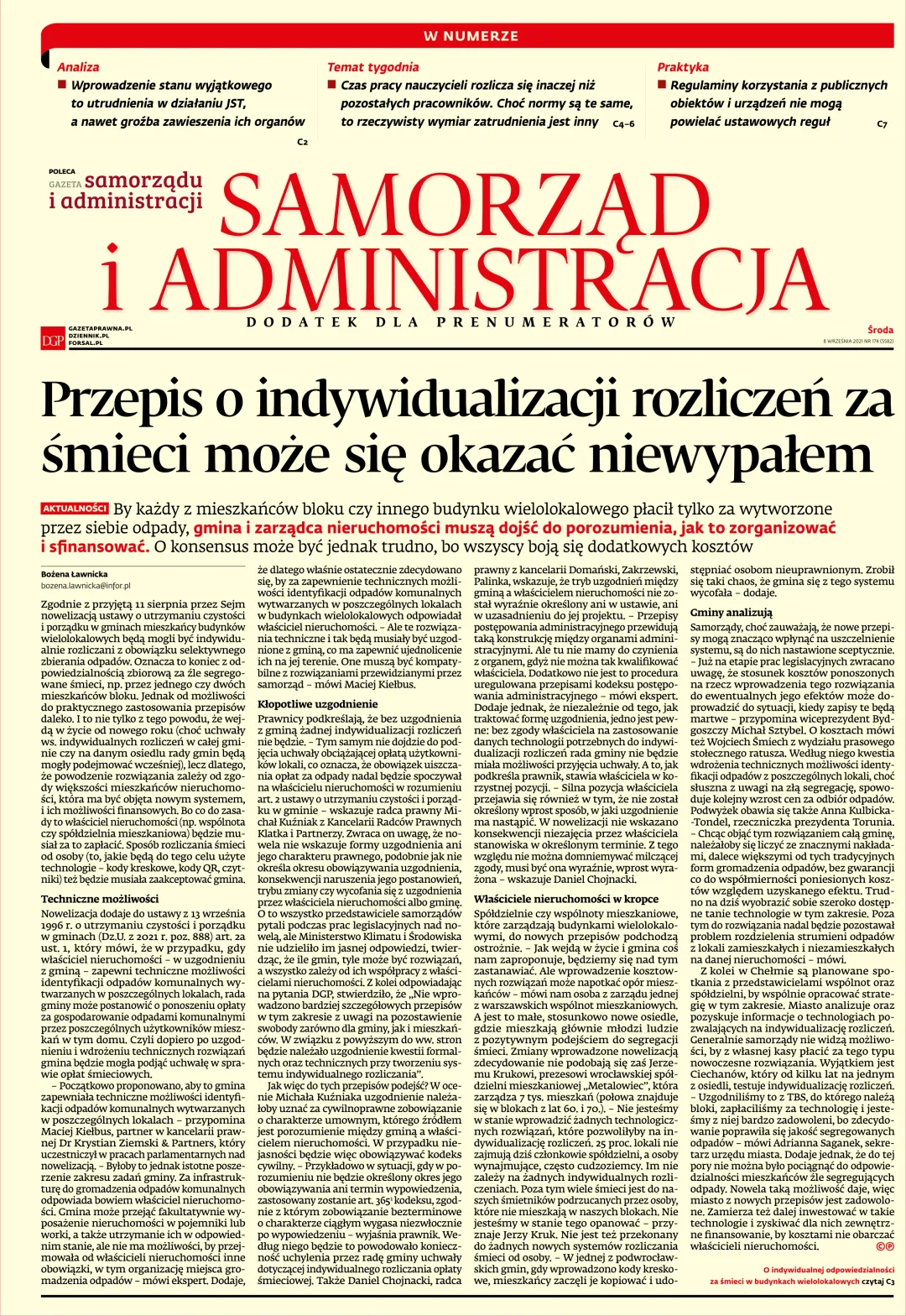 SAMORZĄD I ADMINISTRACJA