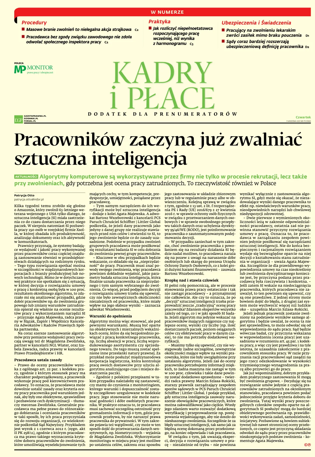 KADRY I PŁACE