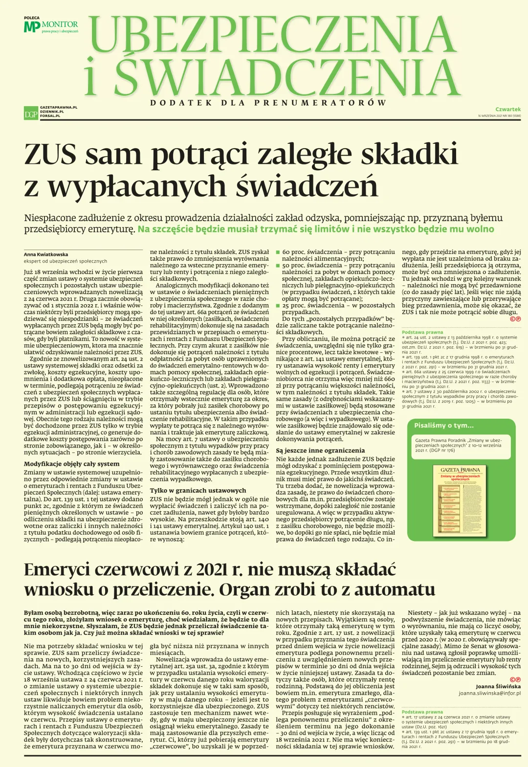 UBEZPIECZENIA I ŚWIADCZENIA