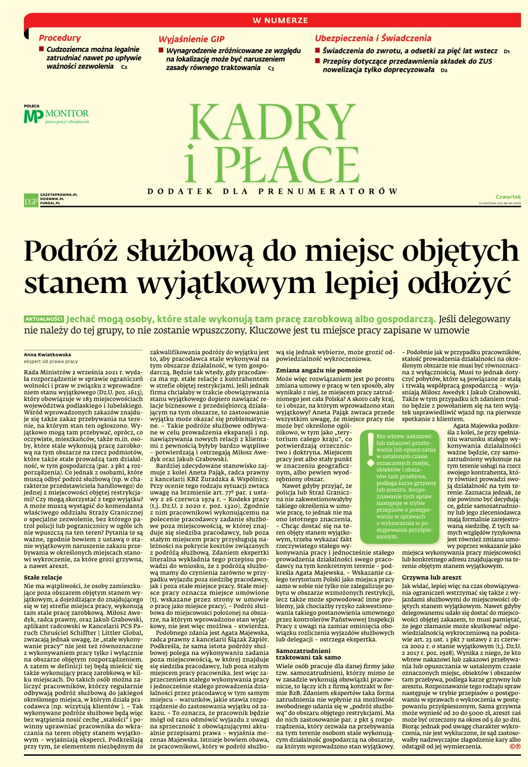 KADRY I PŁACE