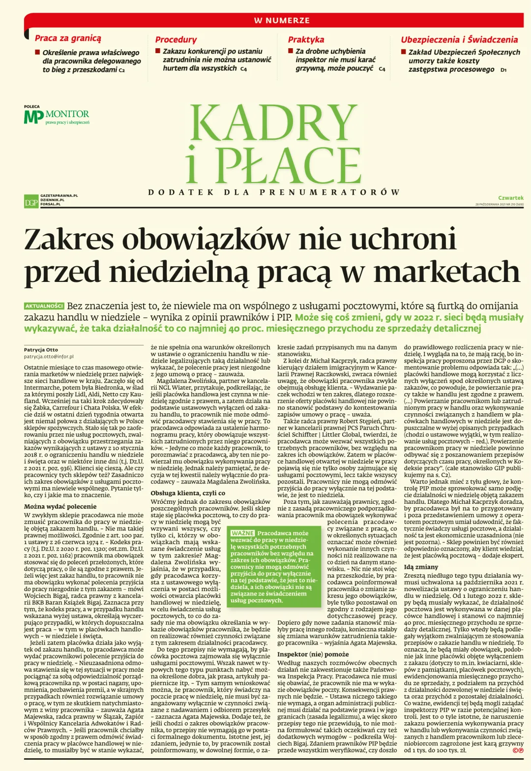 KADRY I PŁACE