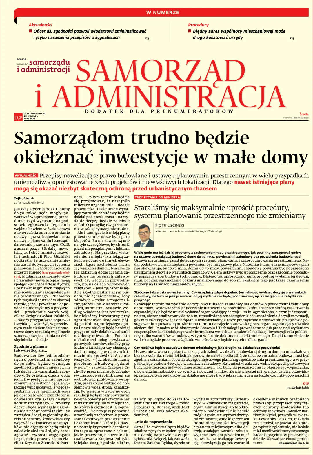 SAMORZĄD I ADMINISTRACJA