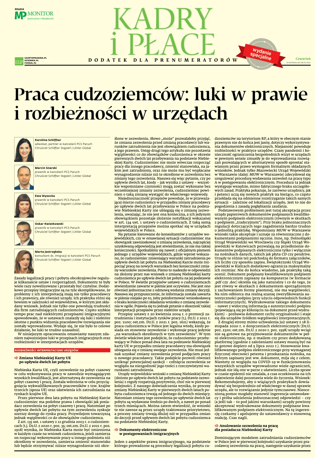 KADRY I PŁACE