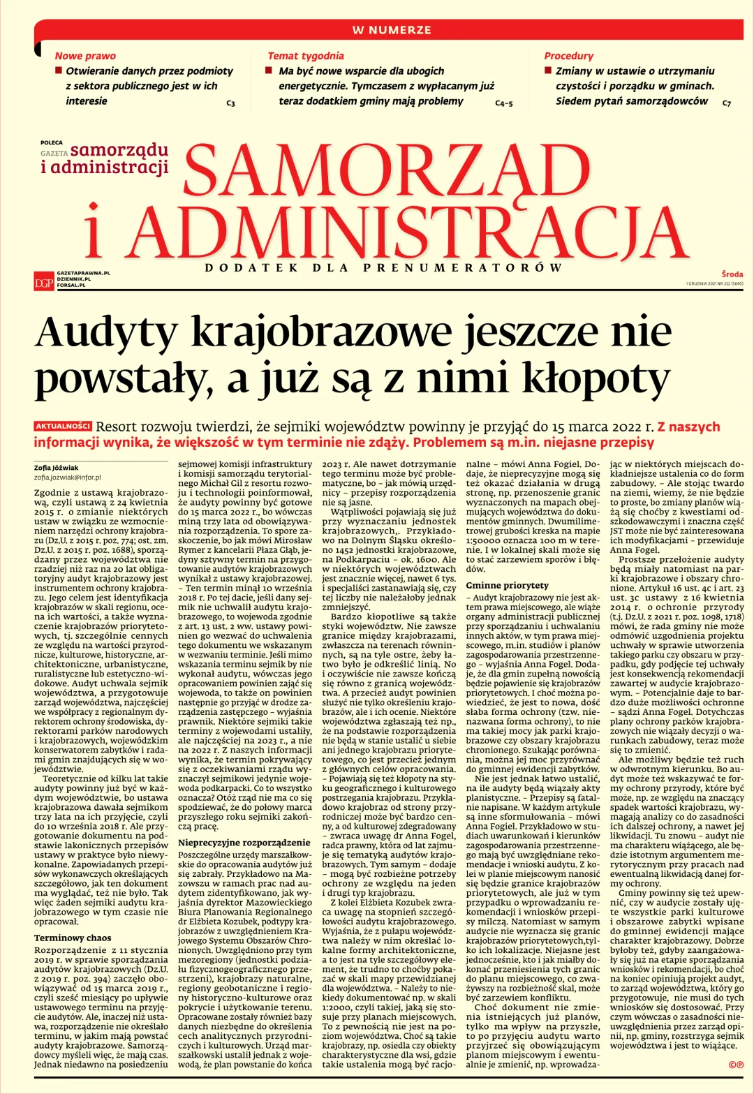 SAMORZĄD I ADMINISTRACJA