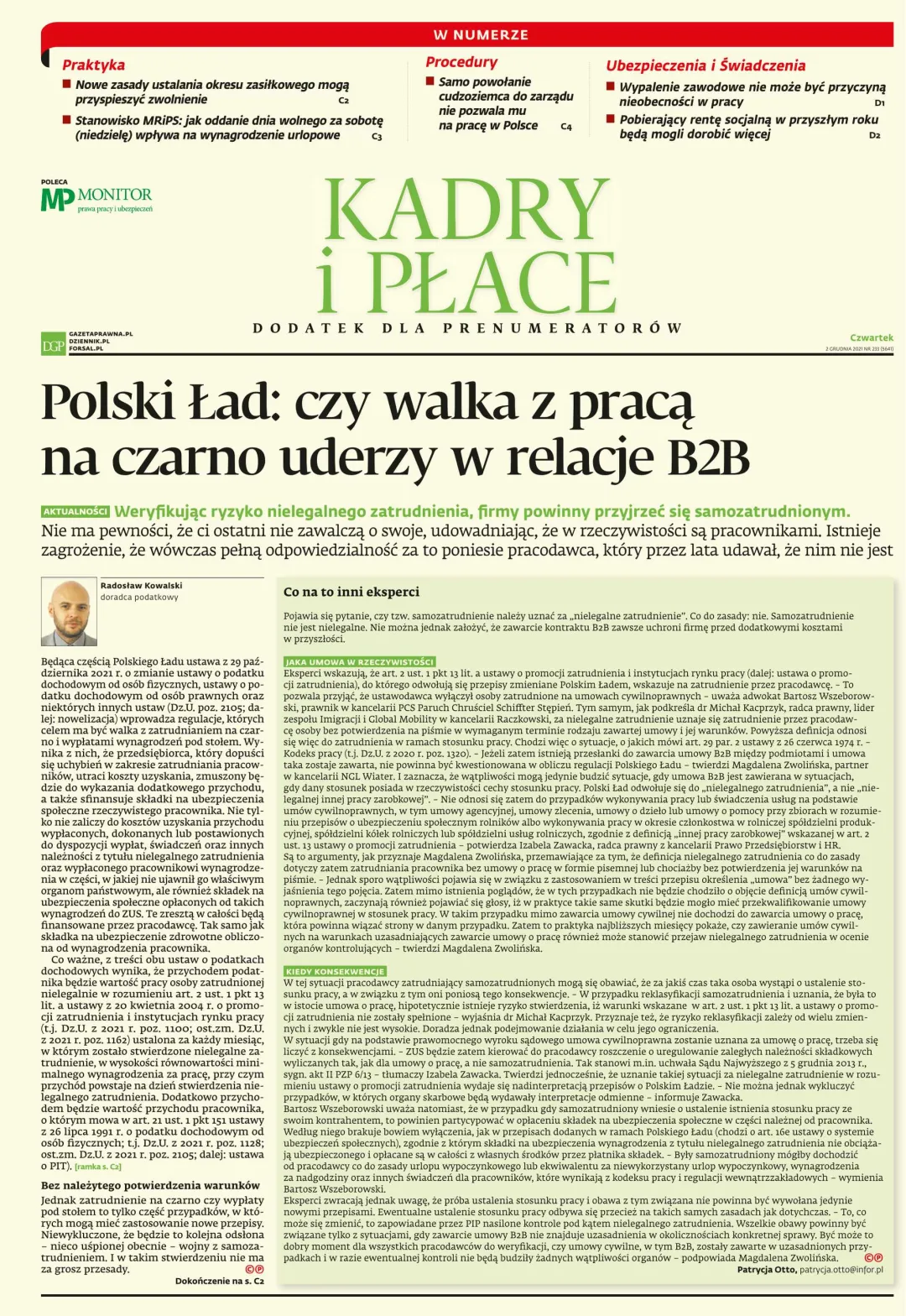 KADRY I PŁACE