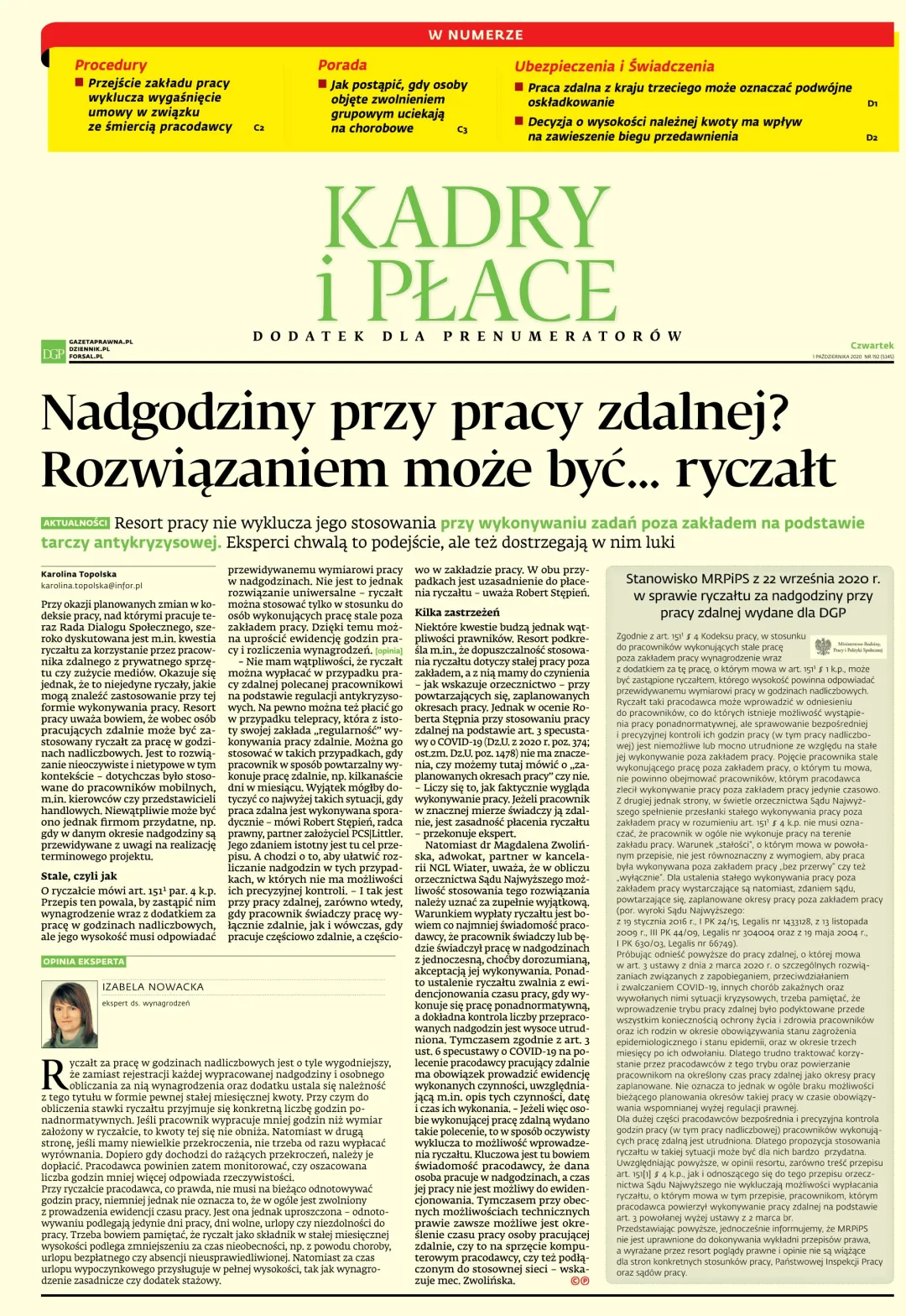 KADRY I PŁACE