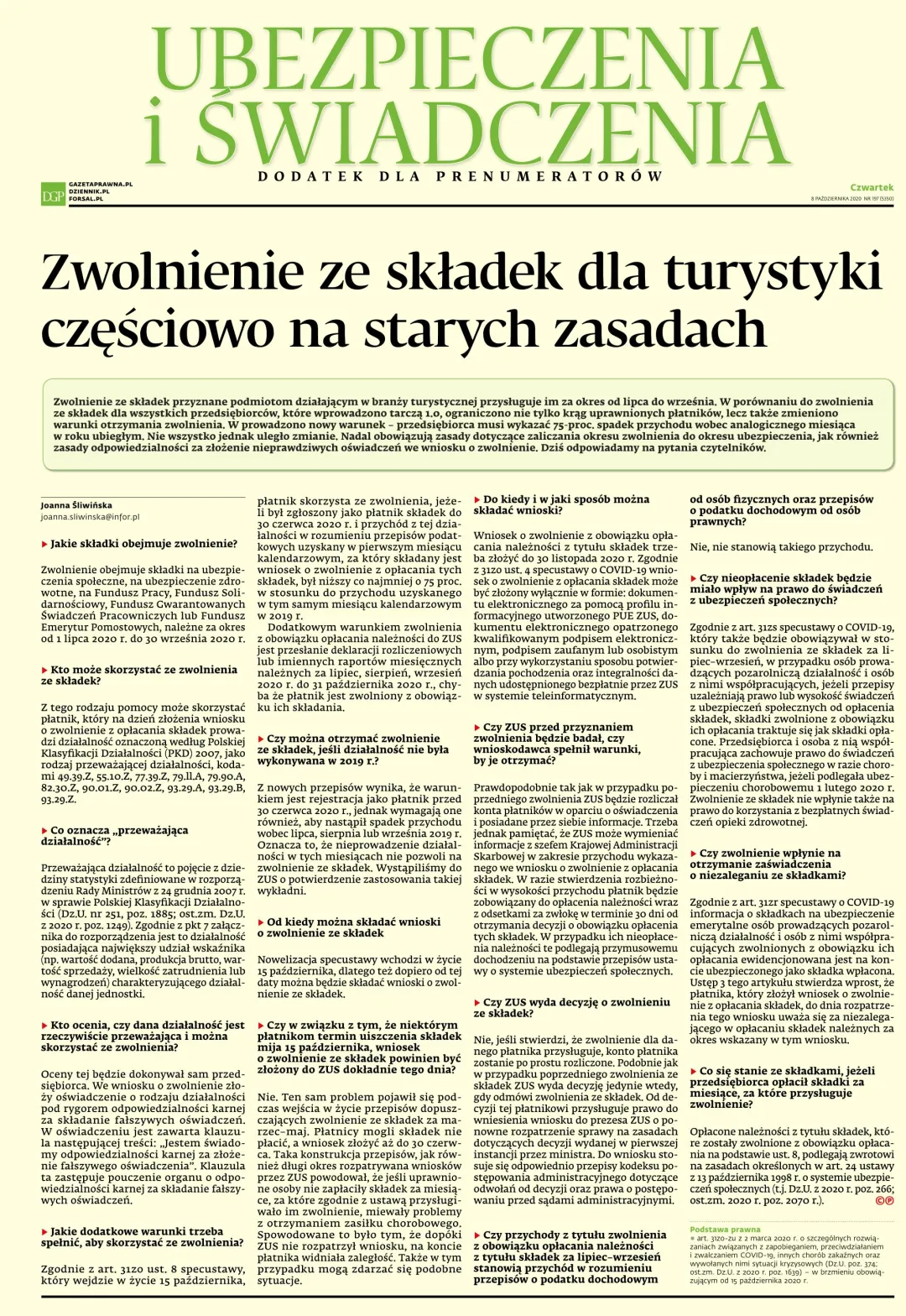 UBEZPIECZENIA I ŚWIADCZENIA