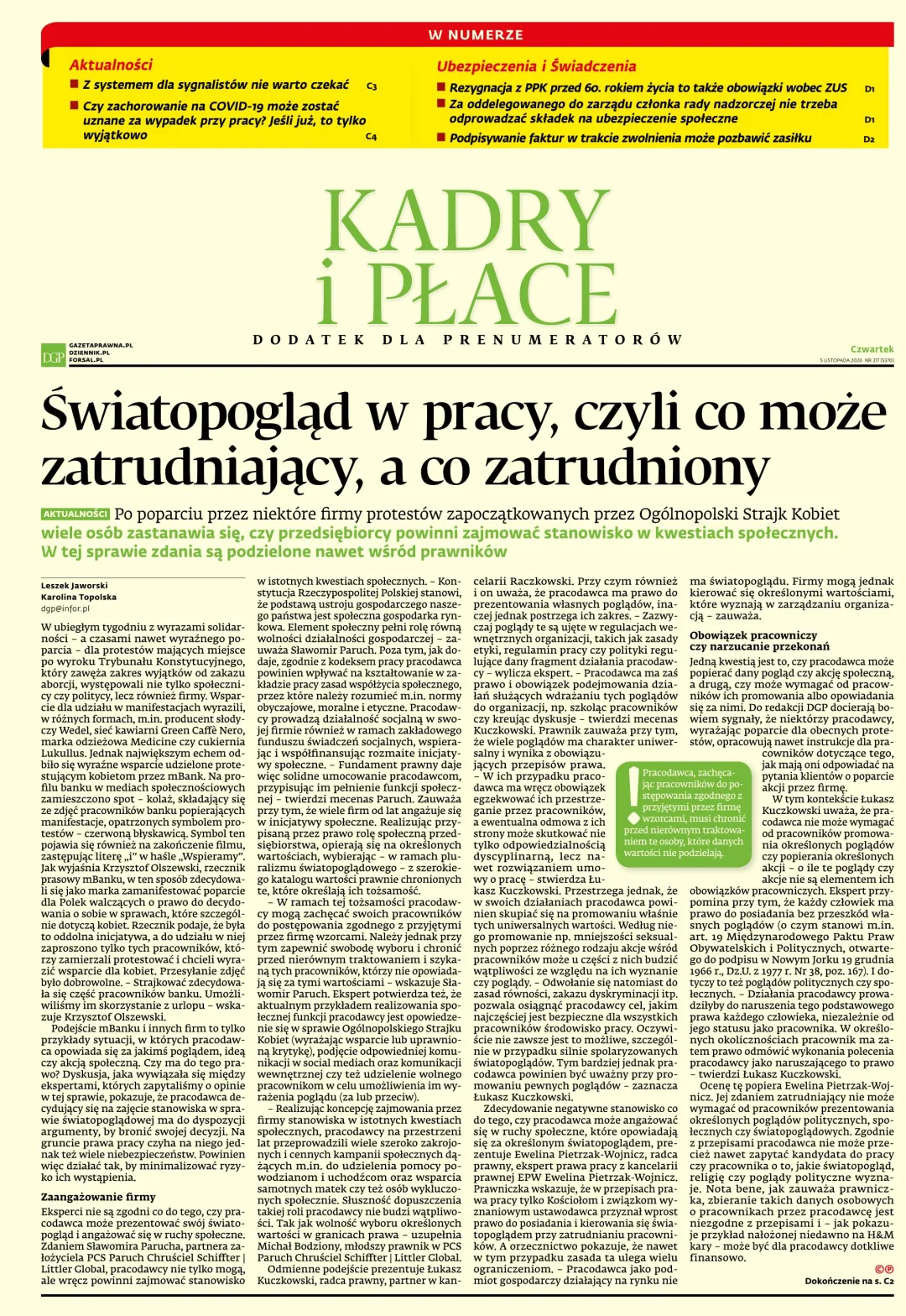 KADRY I PŁACE