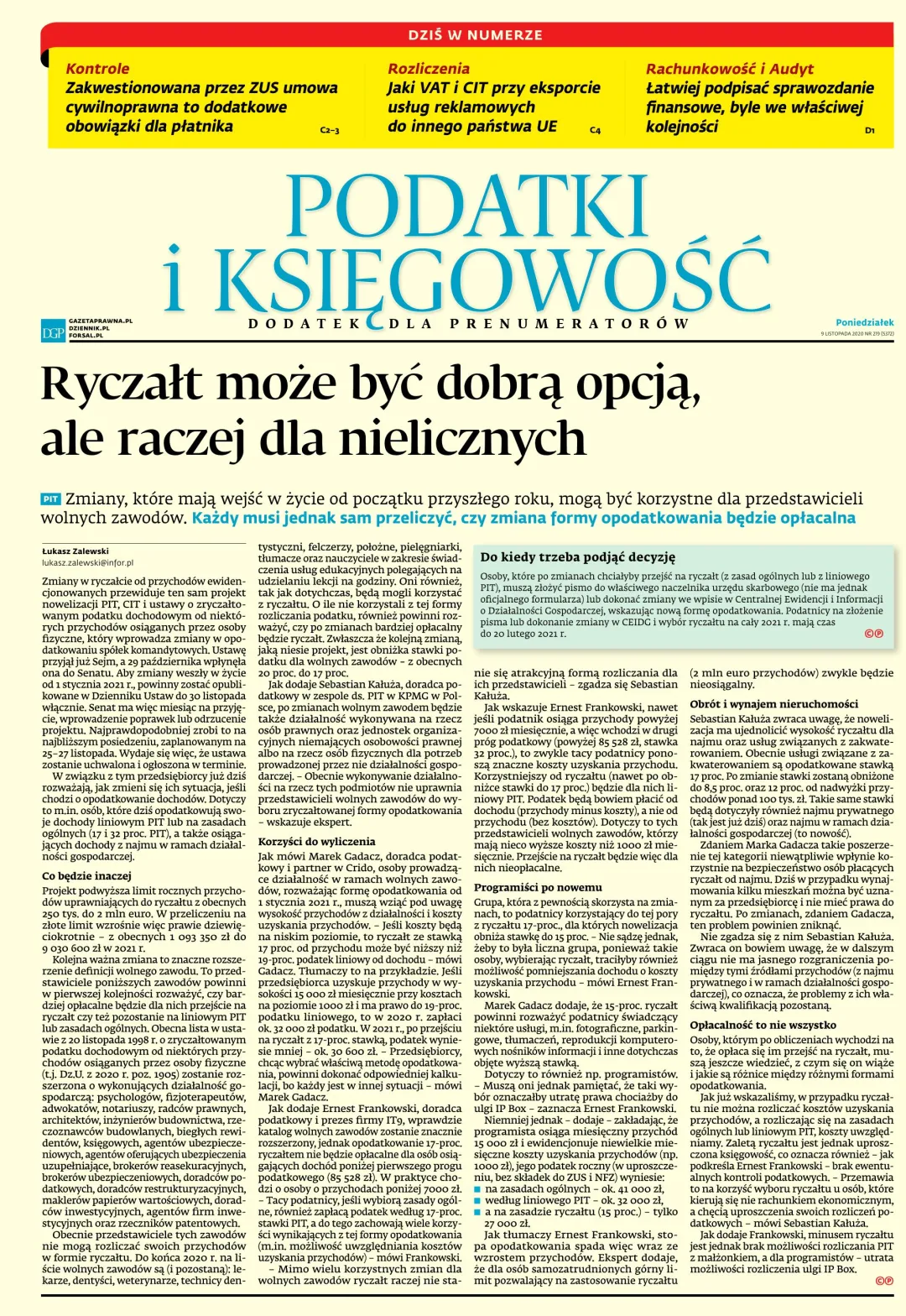PODATKI I KSIĘGOWOŚĆ