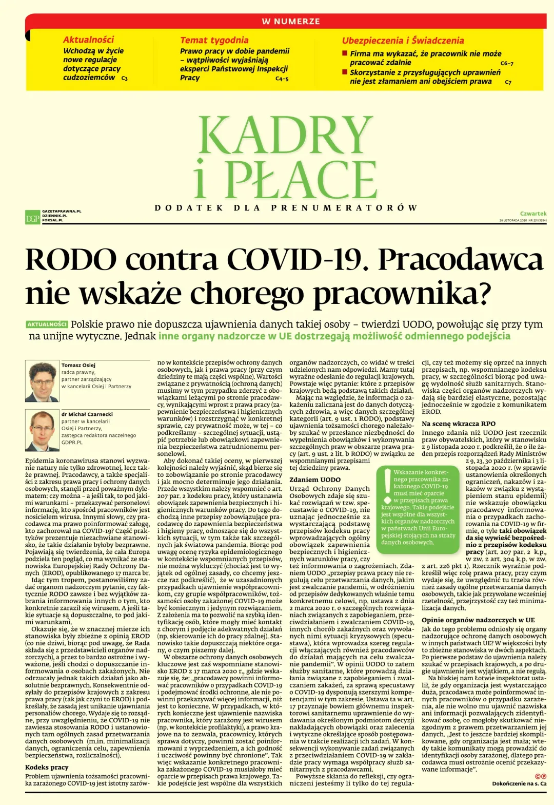KADRY I PŁACE
