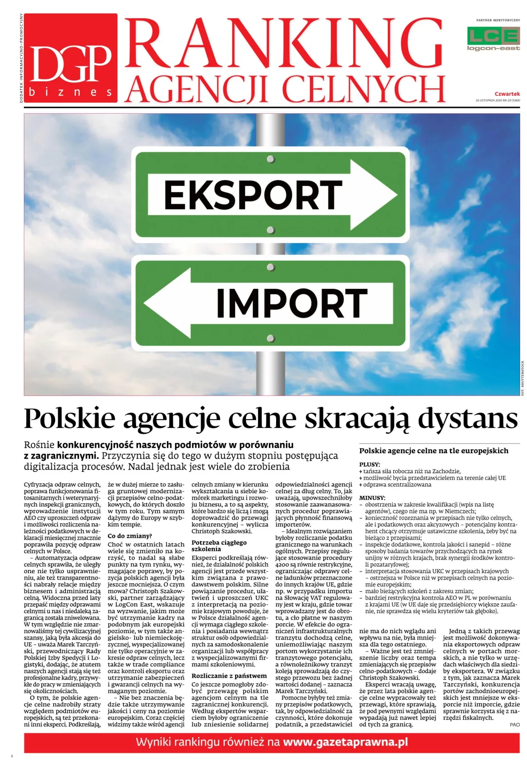 RANKING AGENCJI CELNYCH