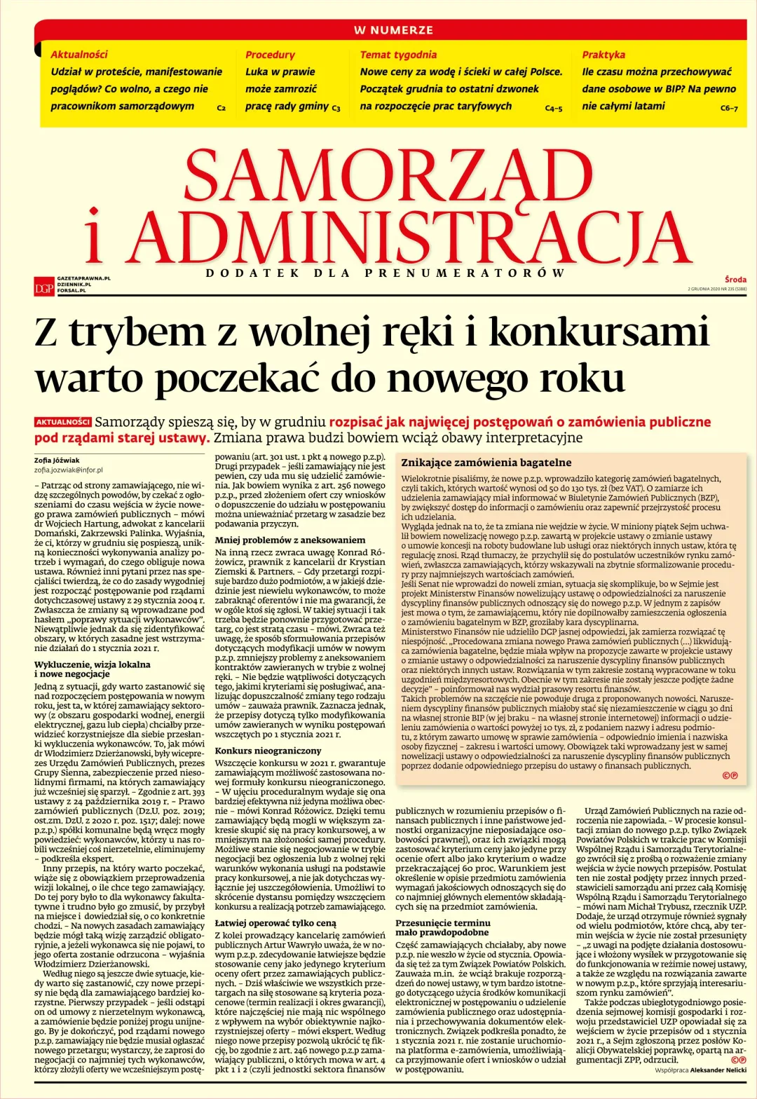 SAMORZĄD I ADMINISTRACJA