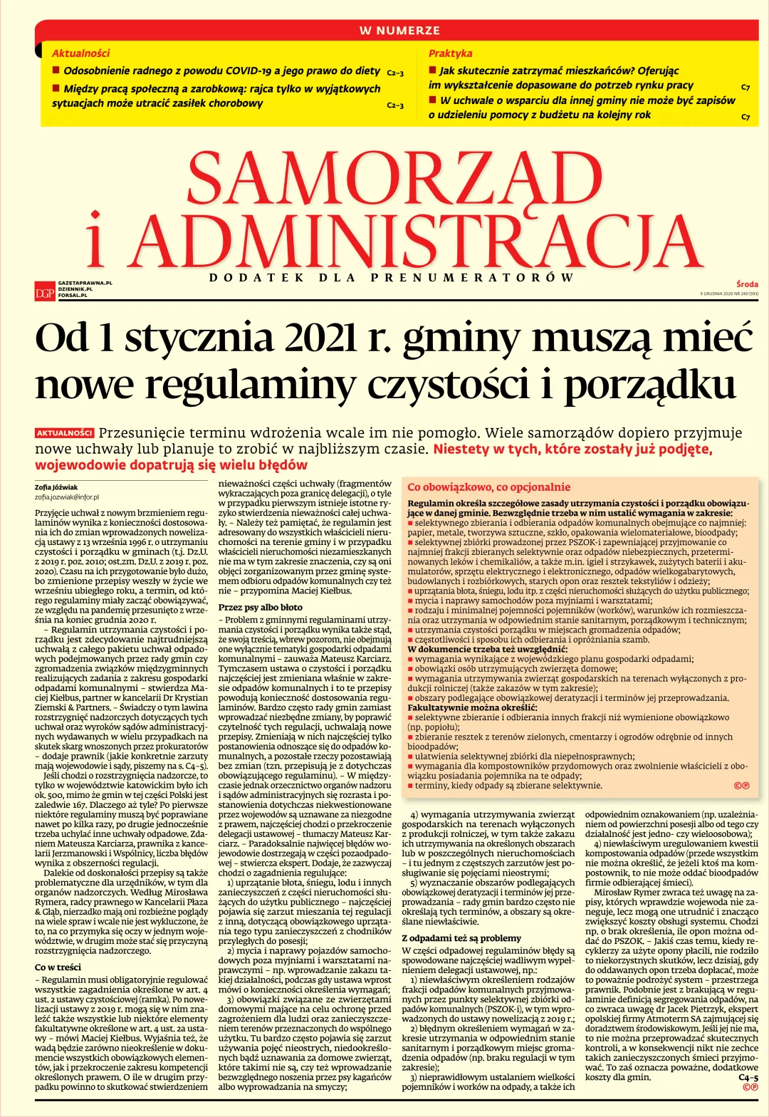 SAMORZĄD I ADMINISTRACJA