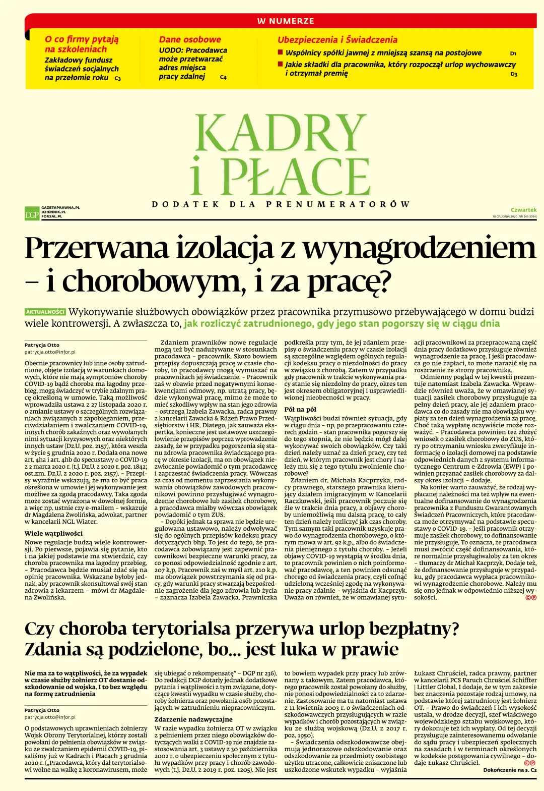 KADRY I PŁACE