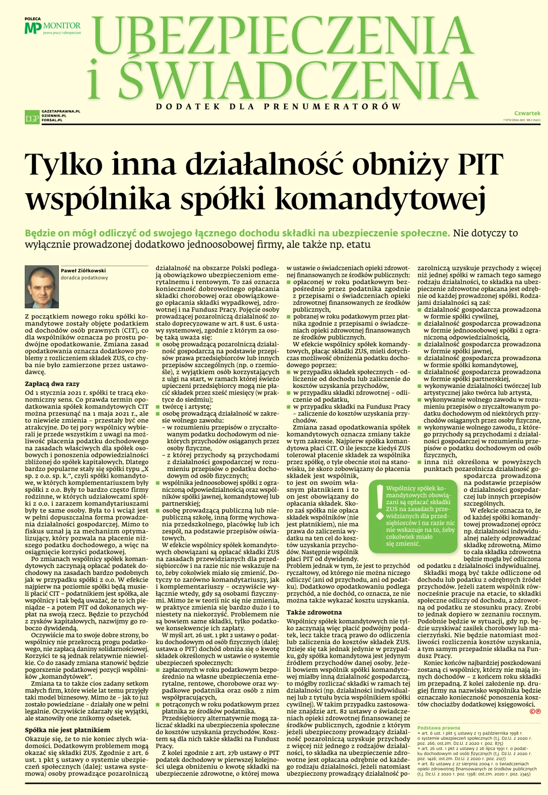 UBEZPIECZENIA I ŚWIADCZENIA