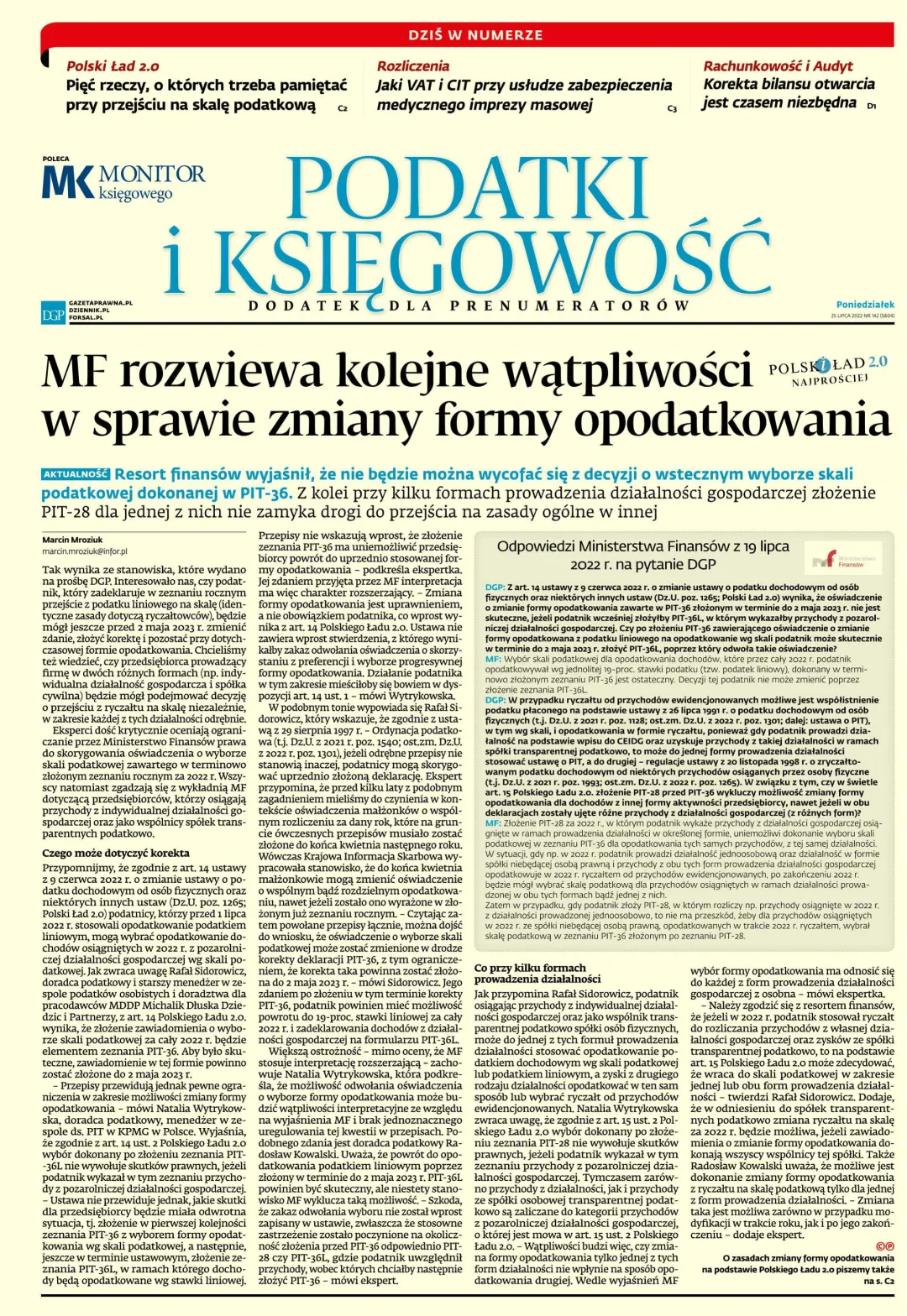 PODATKI I KSIĘGOWOŚĆ