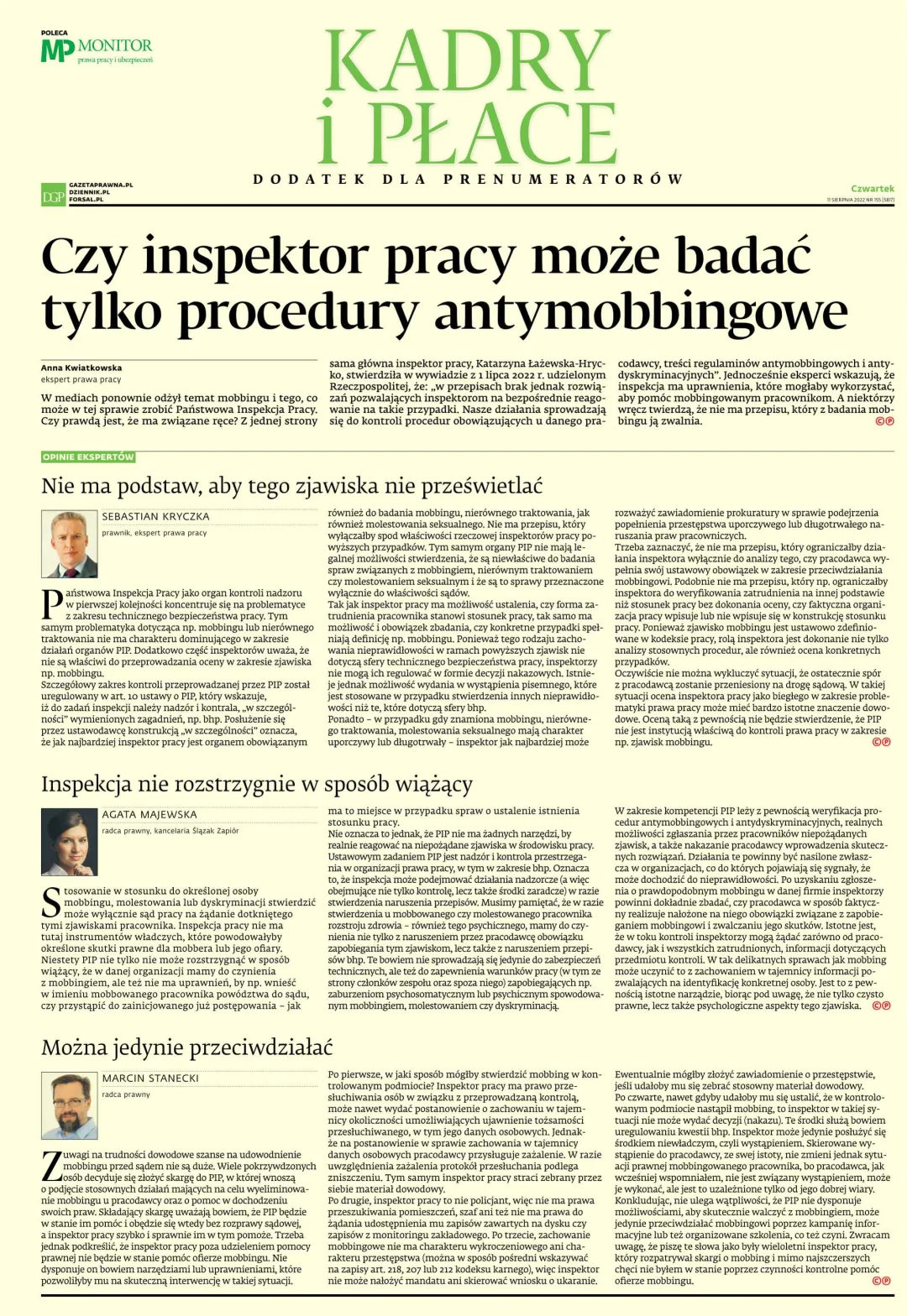 KADRY I PŁACE