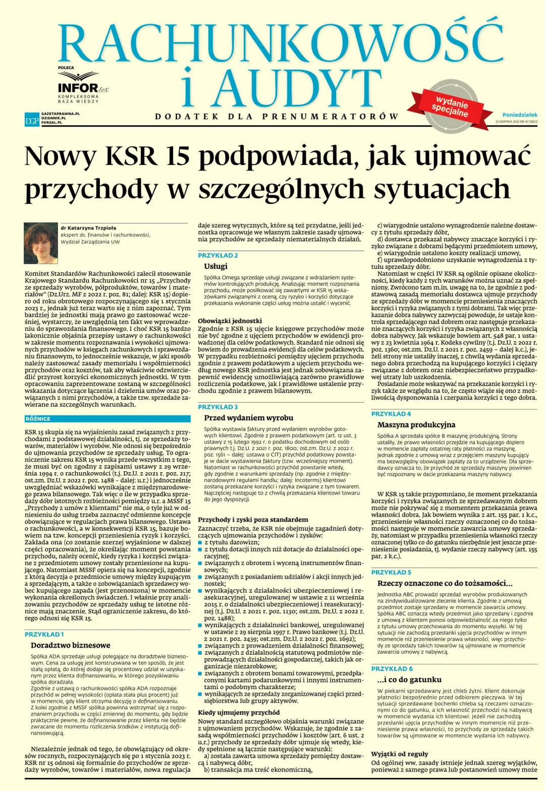 RACHUNKOWOŚĆ I AUDYT - WYDANIE SPECJALNE