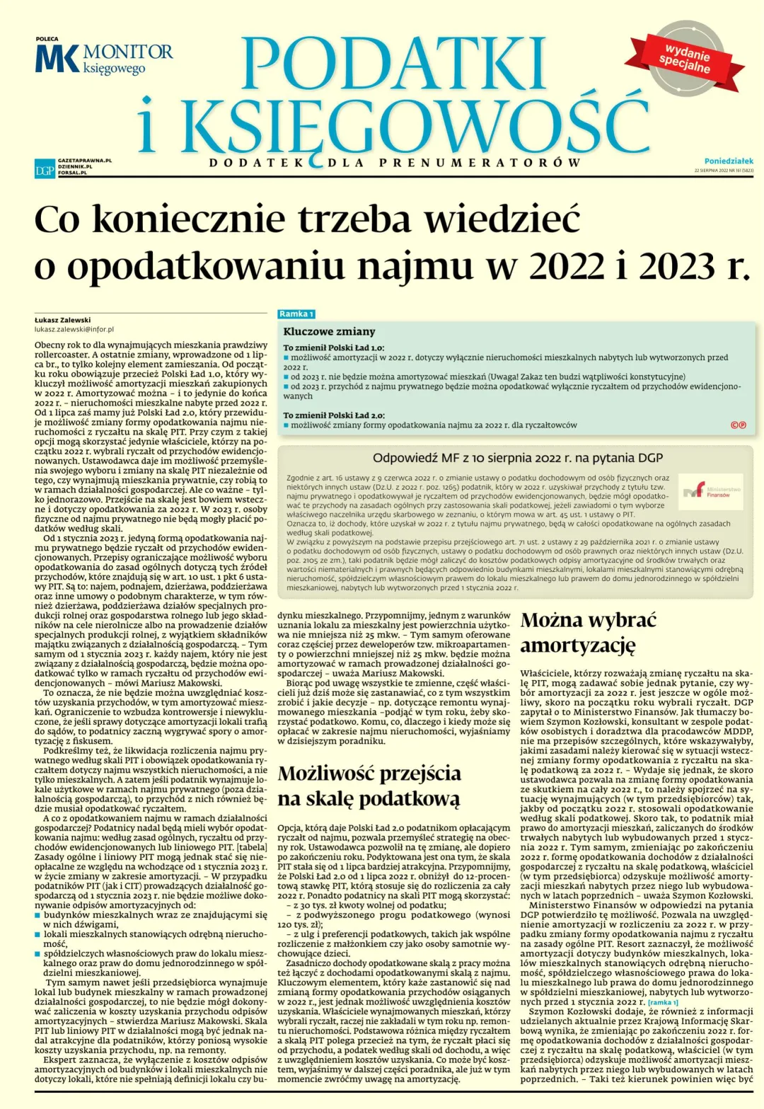 PODATKI I KSIĘGOWOŚĆ WYDANIE SPECJALNE