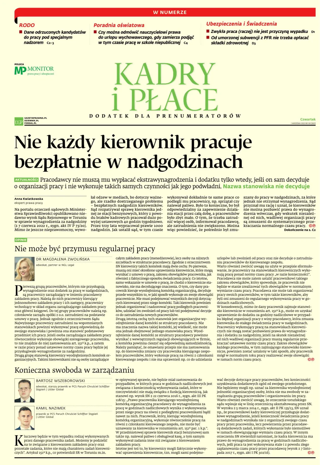 KADRY I PŁACE