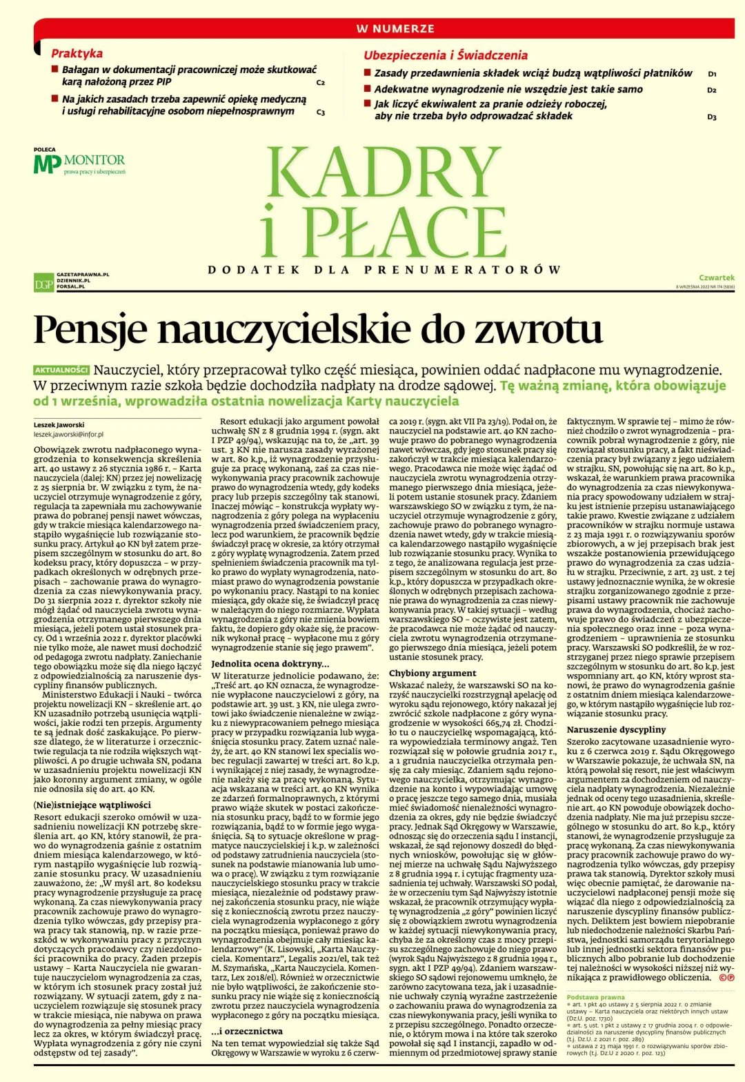 KADRY I PŁACE