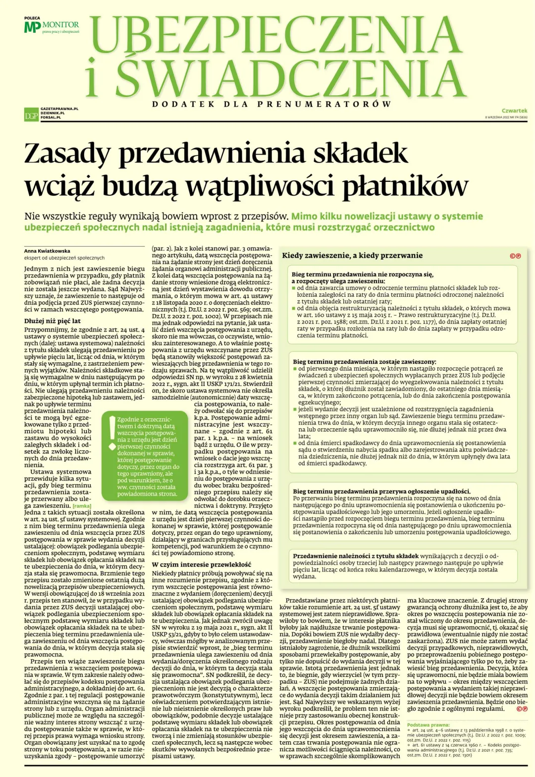 UBEZPIECZENIA I ŚWIADCZENIA