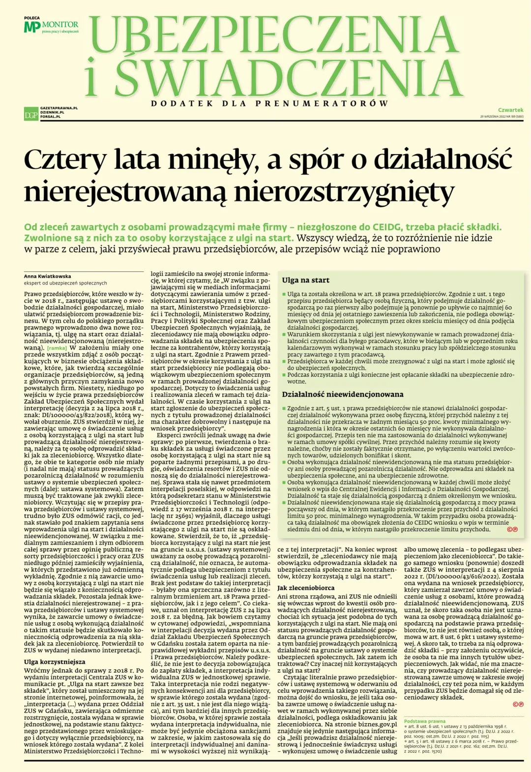 UBEZPIECZENIA I ŚWIADCZENIA