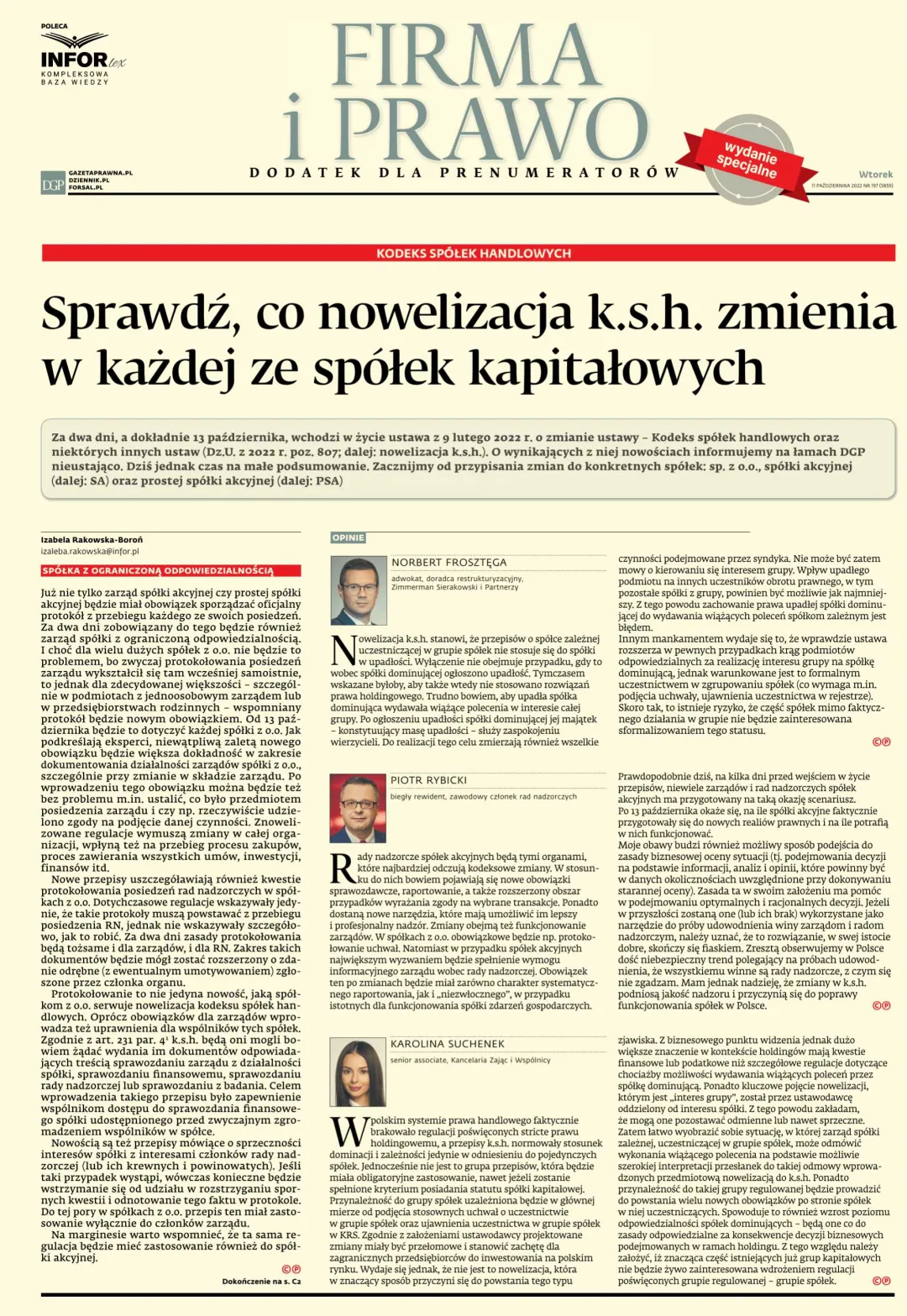 FIRMA I PRAWO - WYDANIE SPECJALNE
