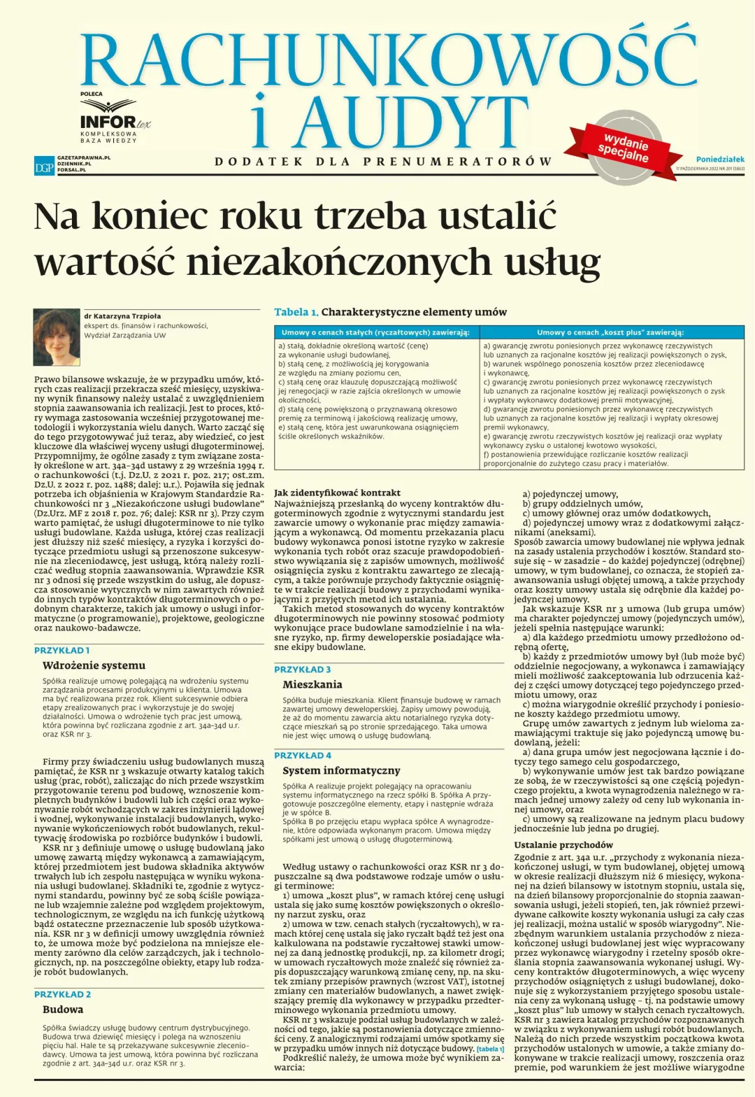 RACHUNKOWOŚĆ I AUDYT - WYDANIE SPECJALNE
