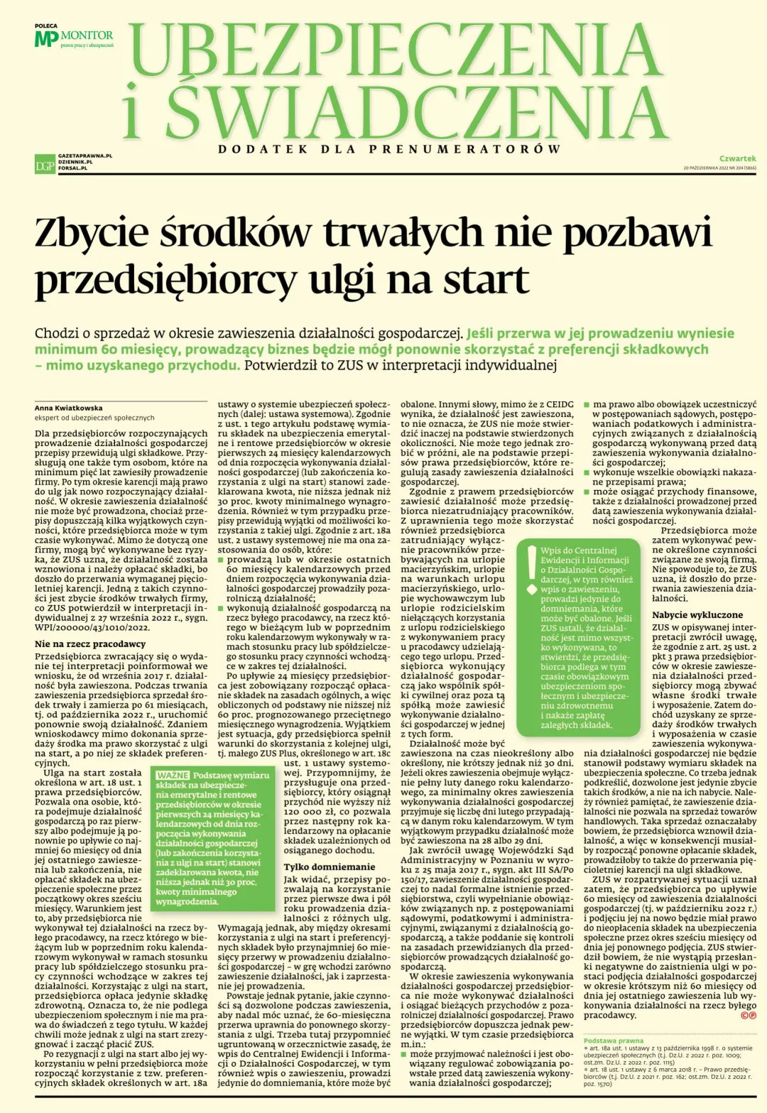 UBEZPIECZENIA I ŚWIADCZENIA