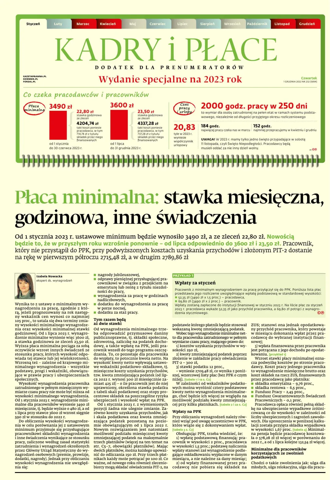 KADRY I PŁACE - WYDANE SPECJALNE