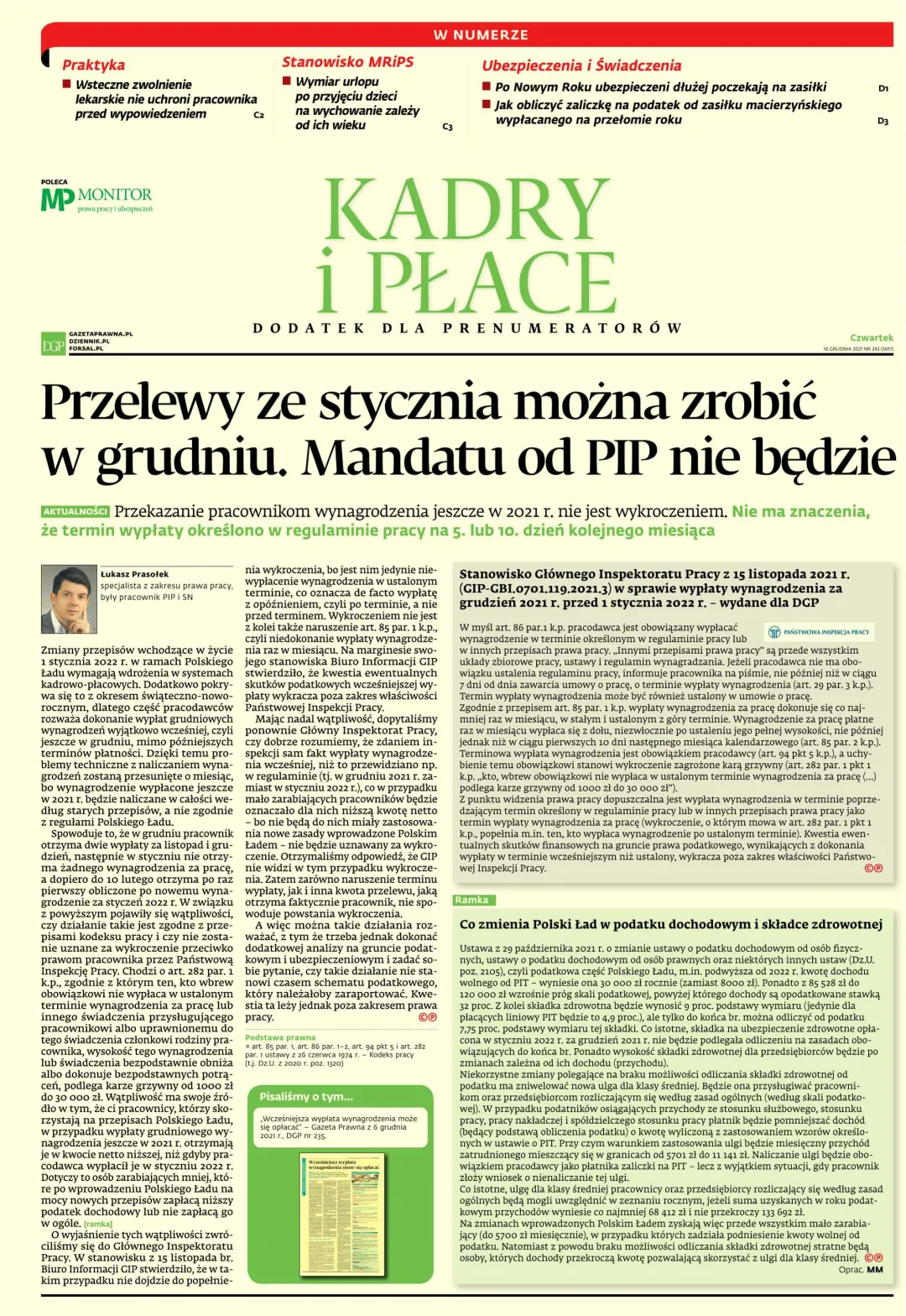 KADRY I PŁACE