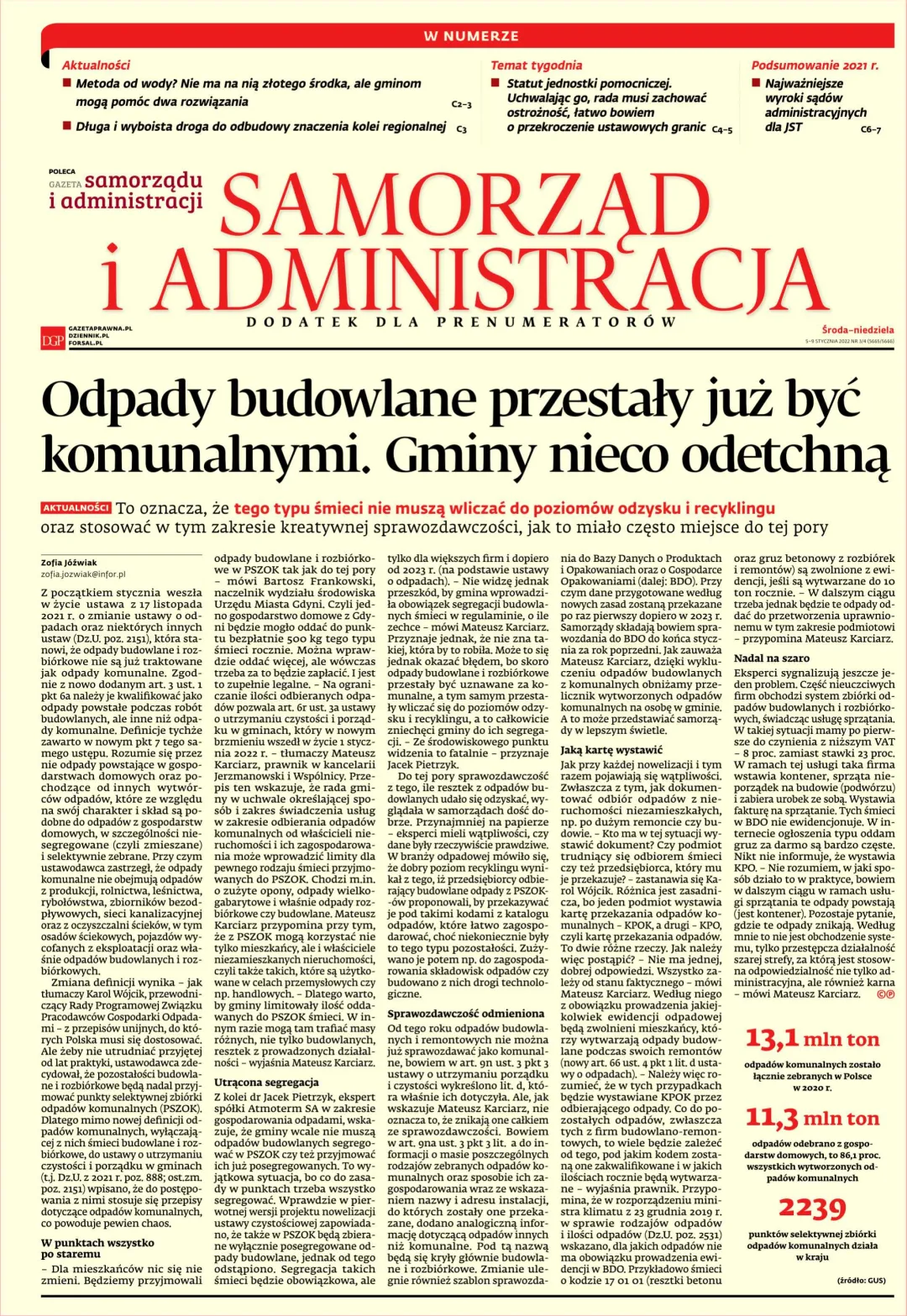 SAMORZĄD I ADMINISTRACJA