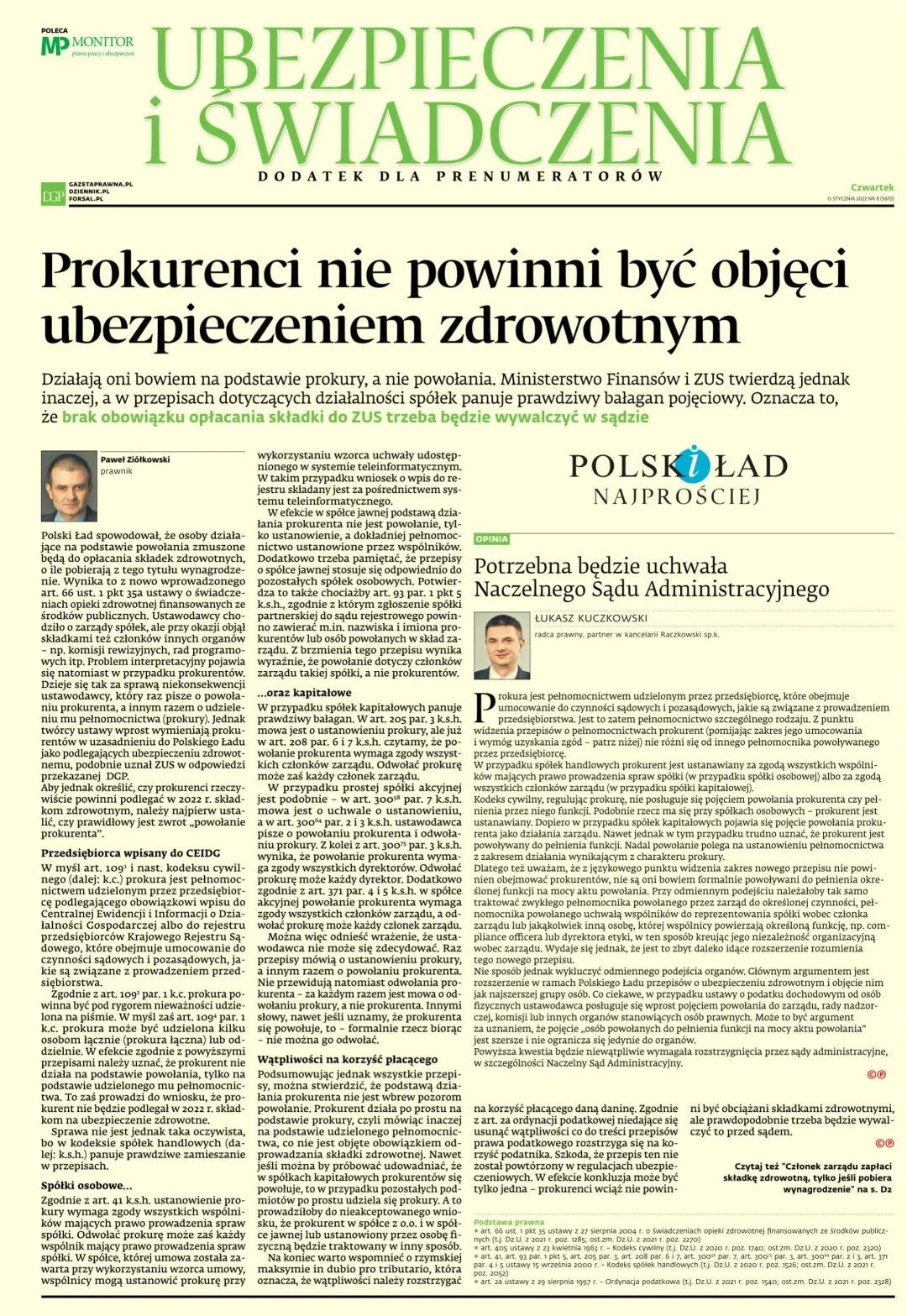 UBEZPIECZENIA I ŚWIADCZENIA