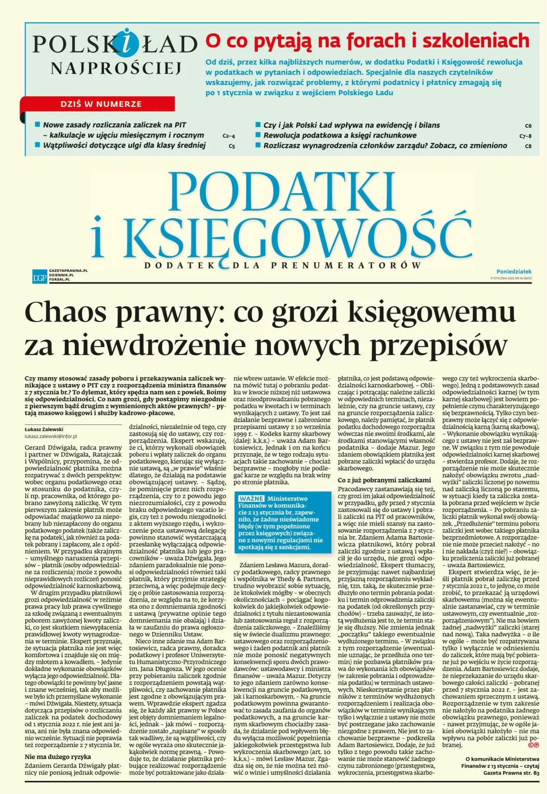 PODATKI I KSIĘGOWOŚĆ