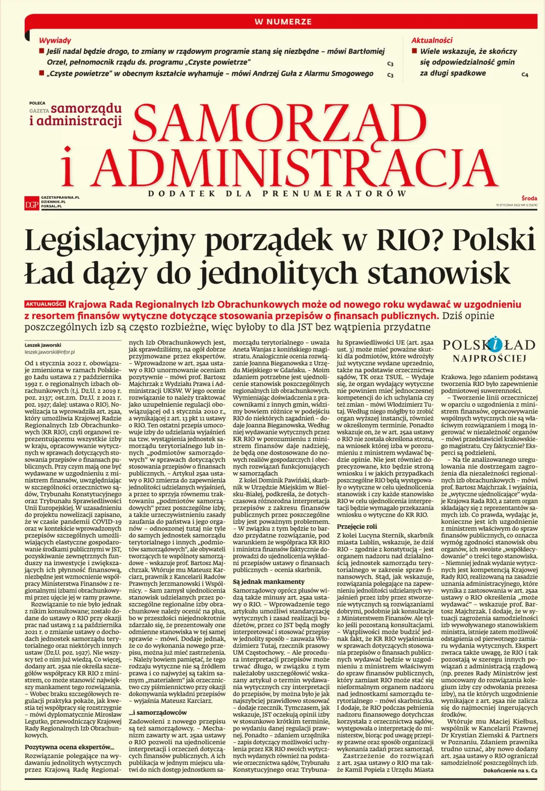 SAMORZĄD I ADMINISTRACJA