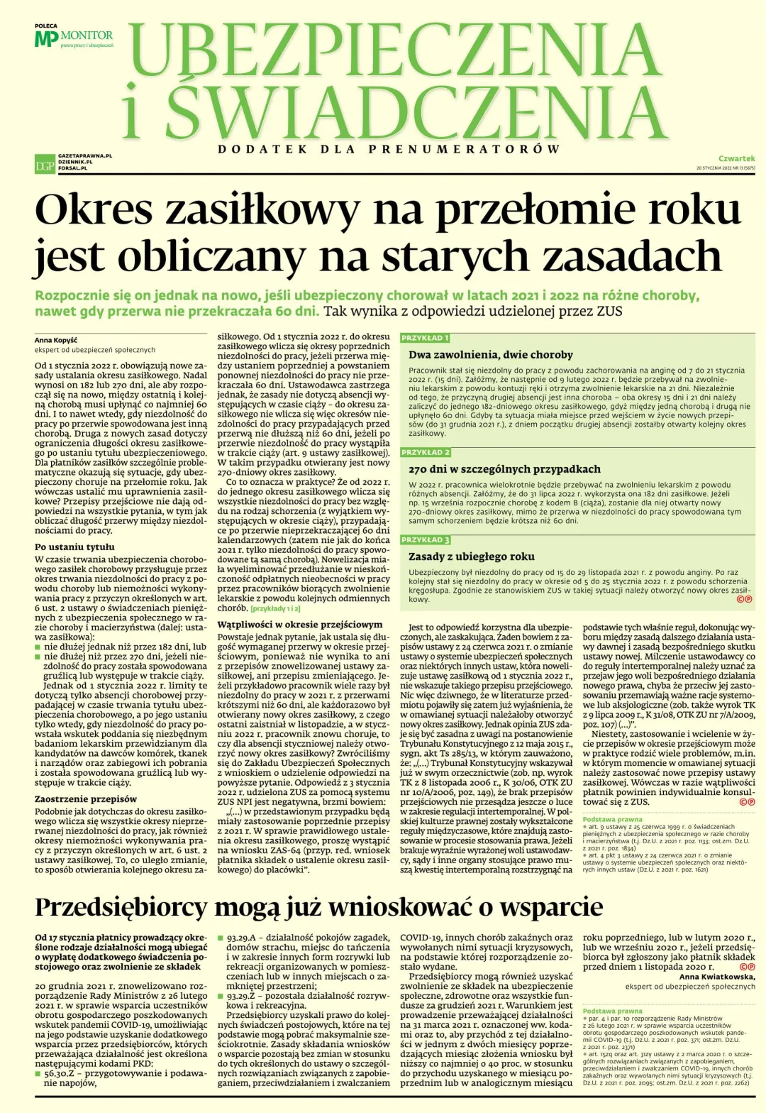 UBEZPIECZENIA I ŚWIADCZENIA