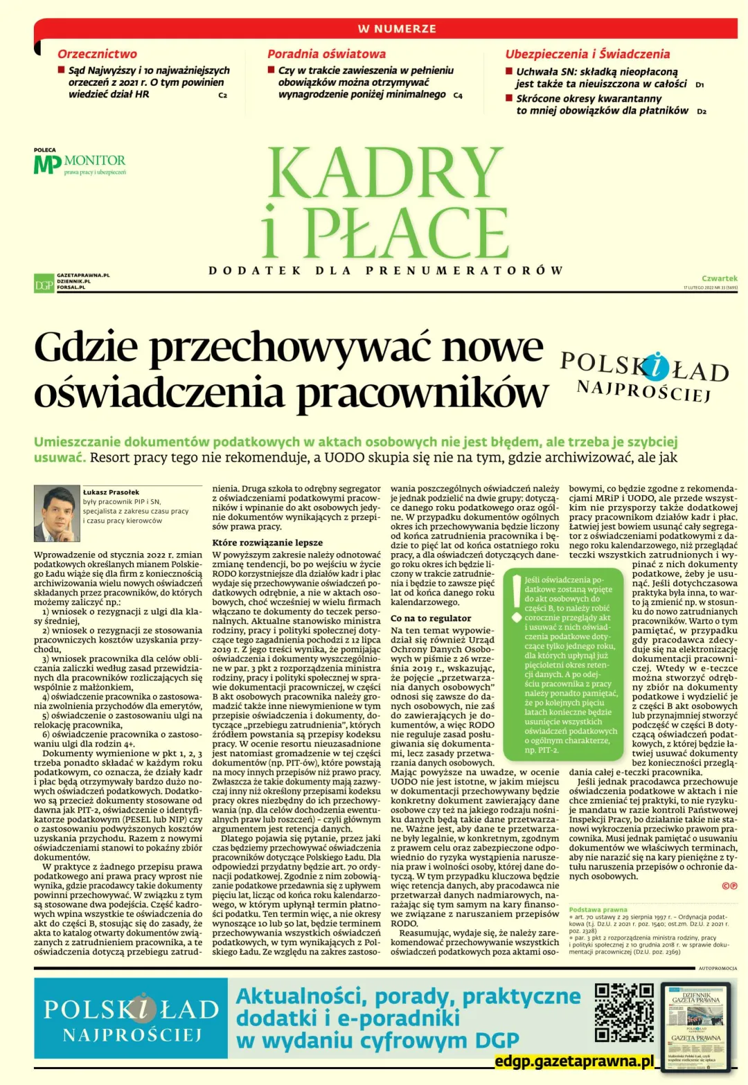 KADRY I PŁACE