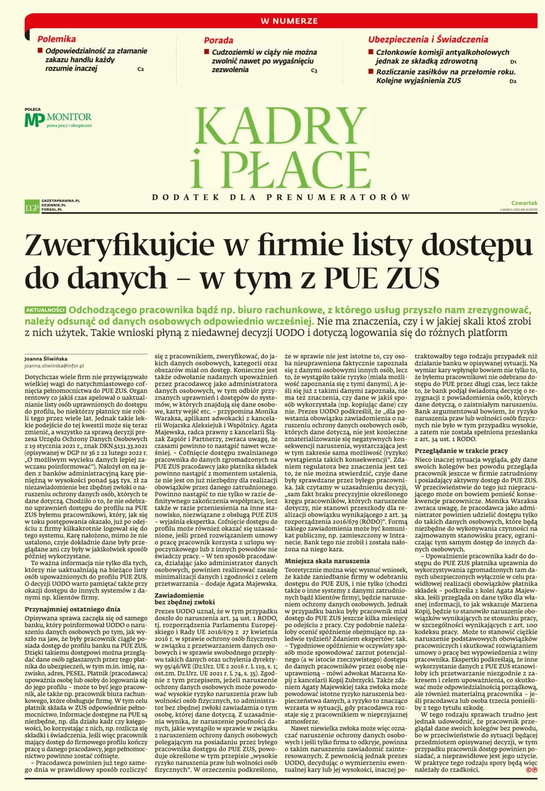 KADRY I PŁACE