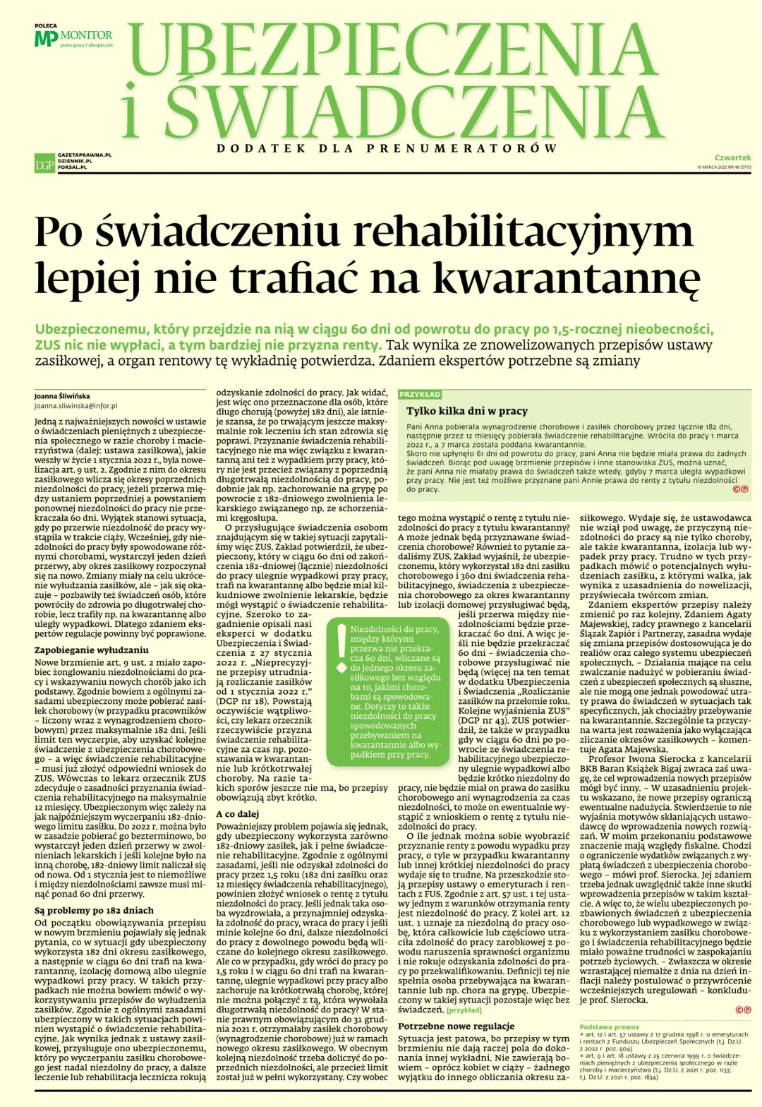 UBEZPIECZENIA I ŚWIADCZENIA