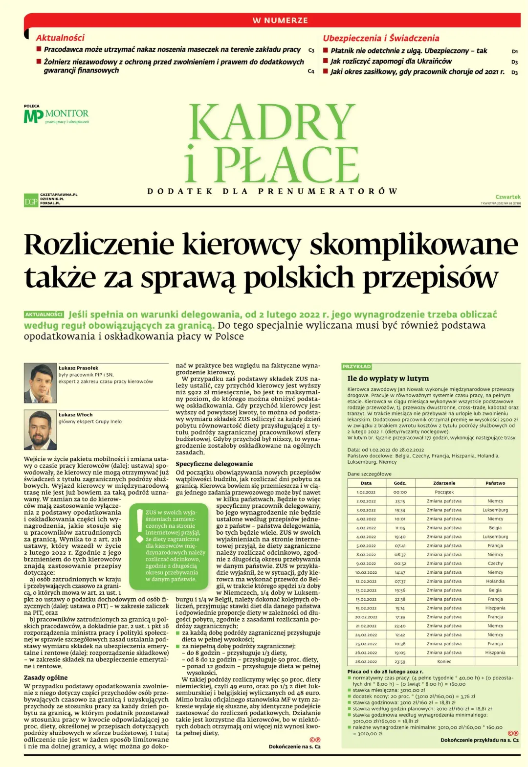 KADRY I PŁACE