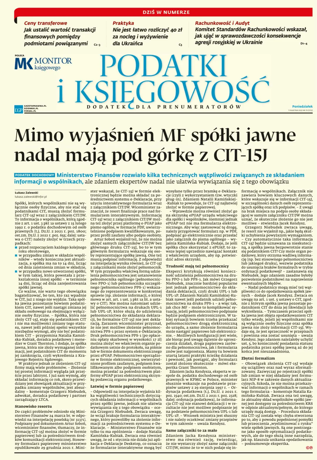 PODATKI I KSIĘGOWOŚĆ
