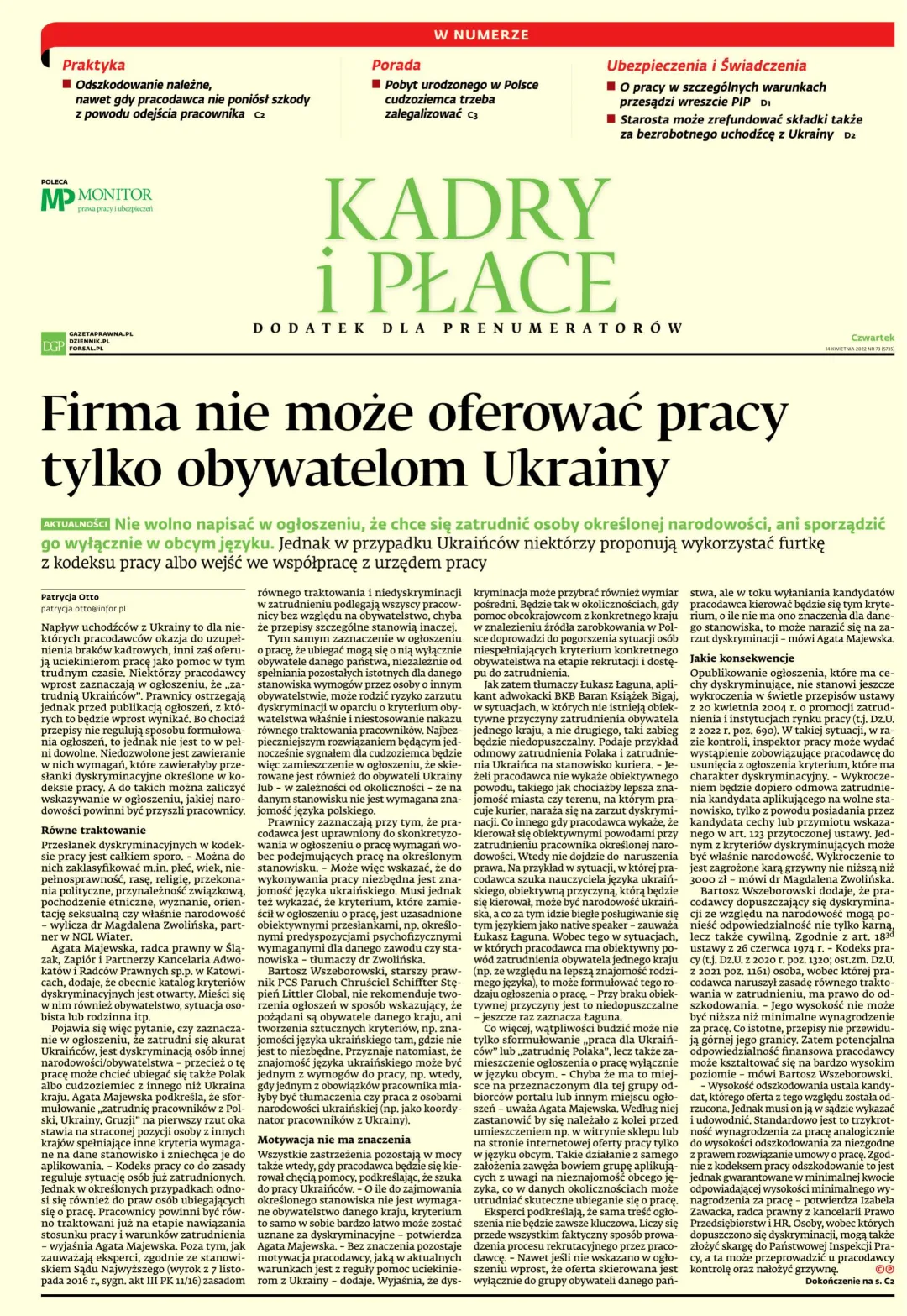 KADRY I PŁACE