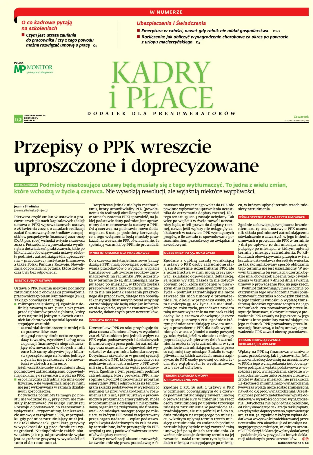 KADRY I PŁACE