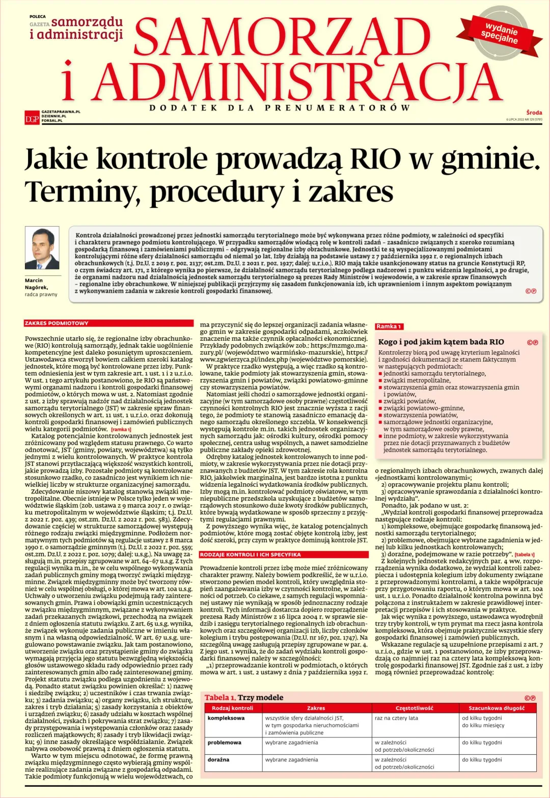 SAMORZĄD I ADMINISTRACJA - WYDANIE SPECJALNE