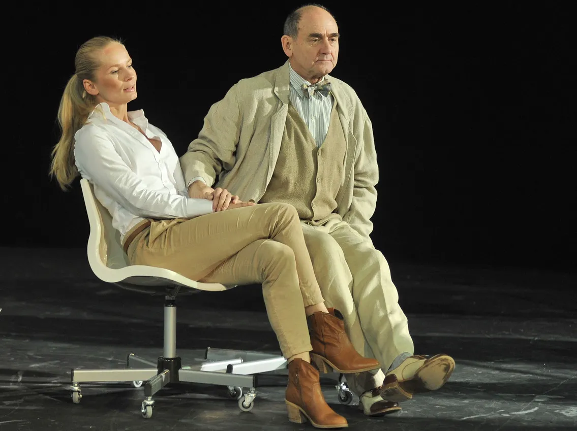 Magdalena Cielecka i Jan Peszek w "Dziennikach" Gombrowicza